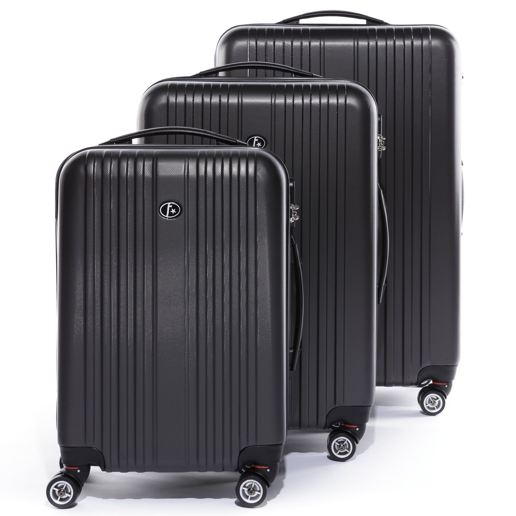 Trolley Koffer Kofferset Set, Hartschale teilig 3er Rollkoffer 3 Rollen, FERGÉ Reisekoffer Toulouse, 4 Premium