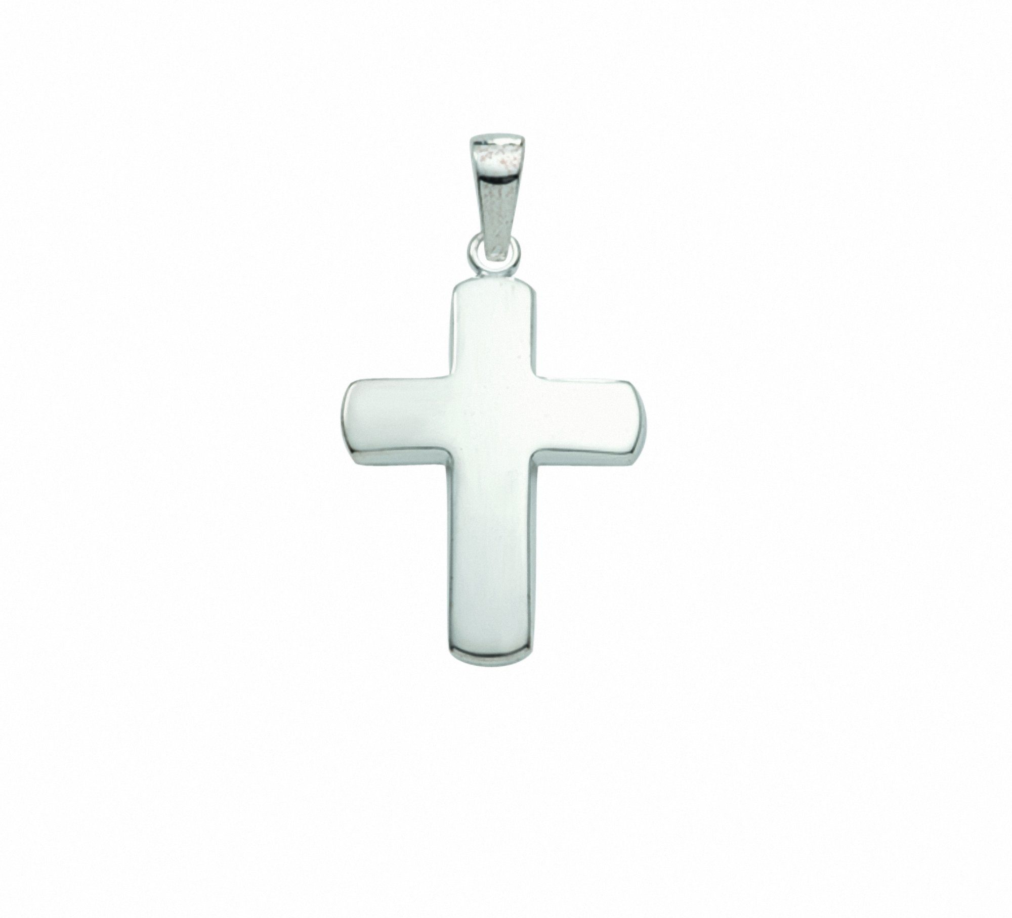 Adelia´s Kette mit Anhänger 925 Silber Kreuz Anhänger, Schmuckset - Set mit  Halskette, Maße des Anhängers - Breite 14,2 mm - Höhe 18,6 mm