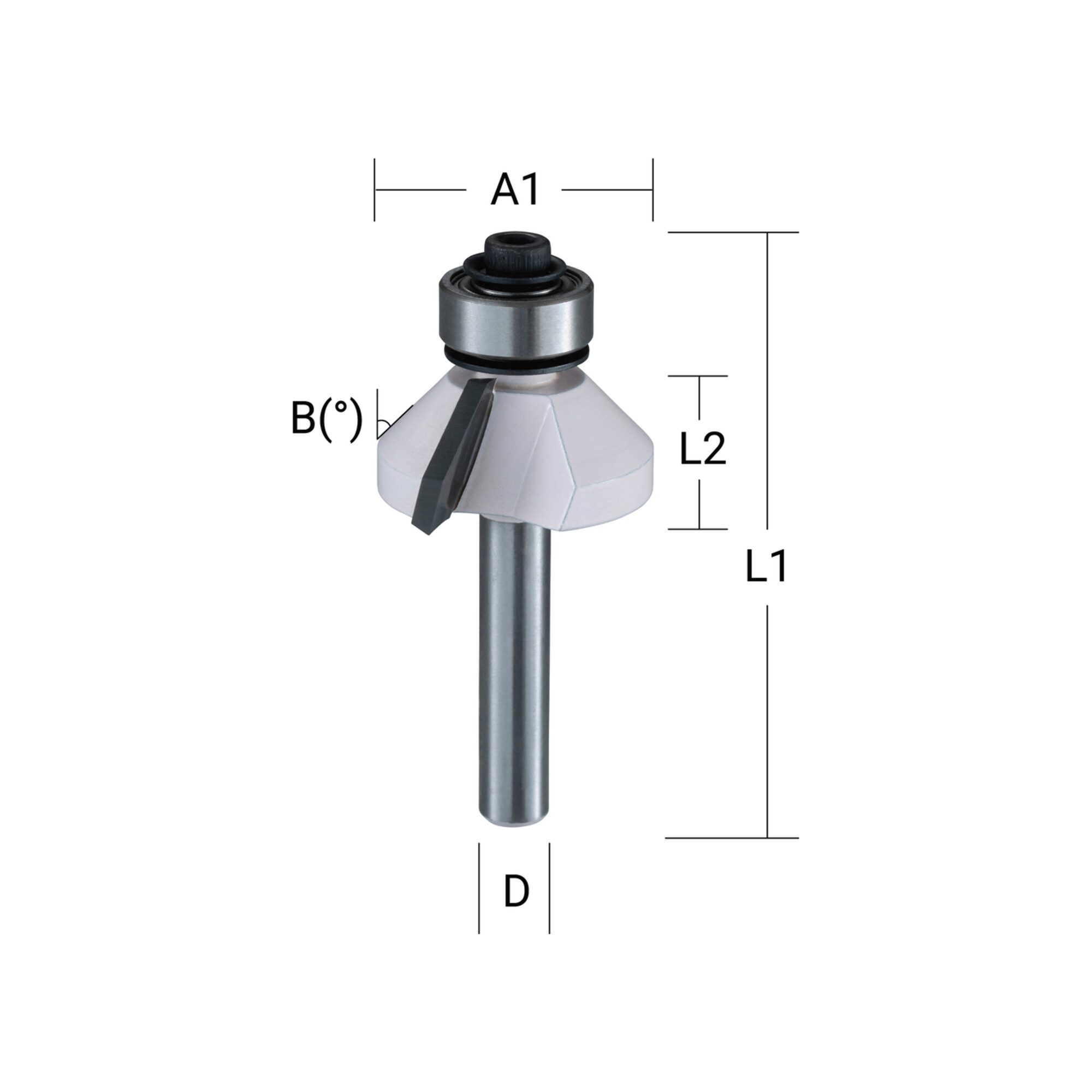 Makita Fräse Makita Fasefräser 25,4 mm mit Kugellager