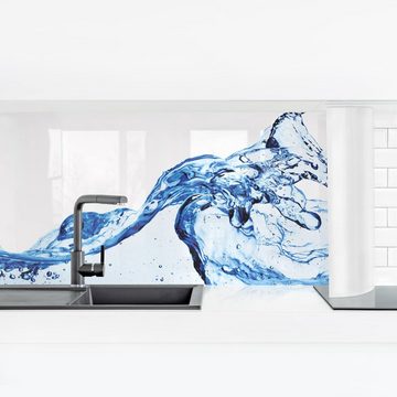 Bilderdepot24 Küchenrückwand blau dekor Abstrakt Wandpaneel Küche Sensational Fresh, (1-tlg., Nischenrückwand - für Fliesenspiegel ohne Bohren - matt), Spritzschutz Rückwand Küche Herd - Folie selbstklebend versch. Größen