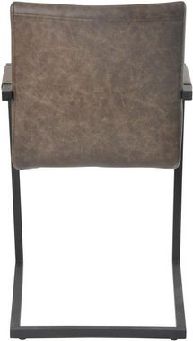 SalesFever Freischwinger (Set, 2 St), mit Quersteppung auf Rücken- und Sitzbereich, Armlehnstuhl