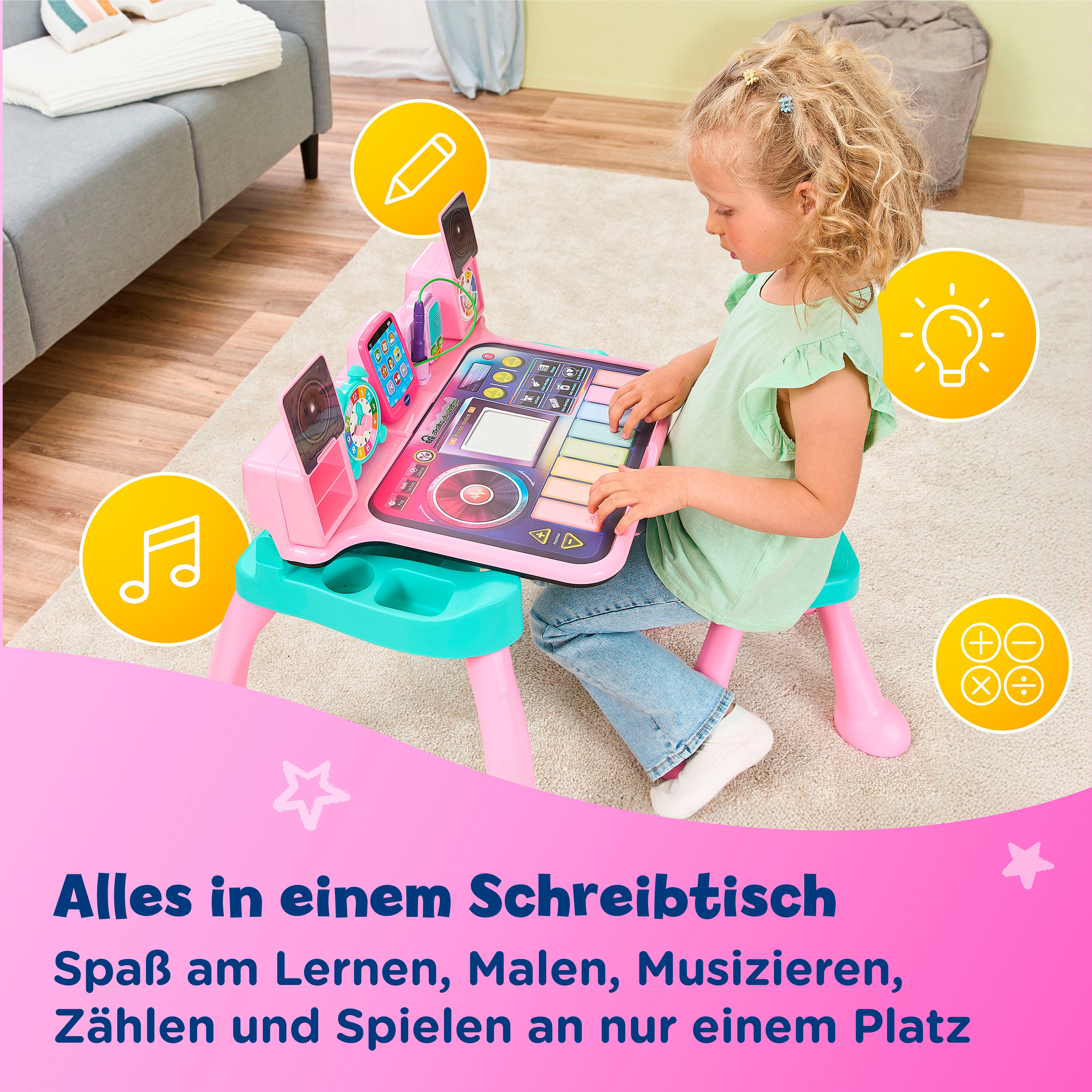 Vtech® Spieltisch 6-in-1 Magischer Schreibtisch, mit Licht und Sound