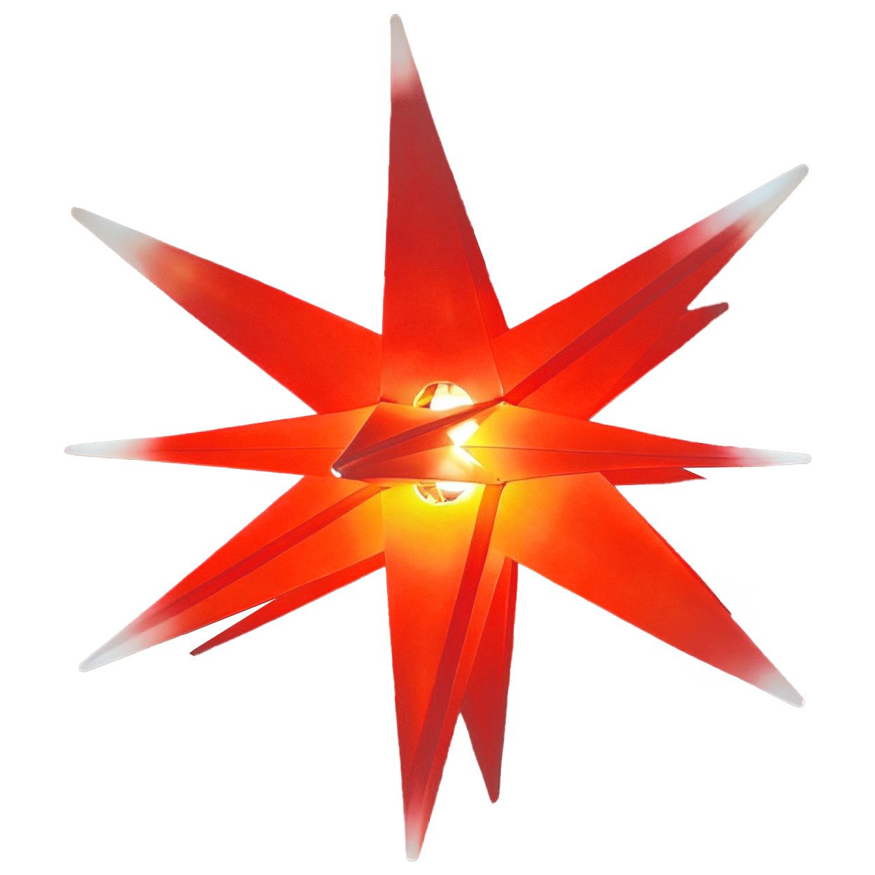 Guru-Shop LED-Stern für außen 3D Außenstern Kaspar, Weihnachtsstern,.., Leuchtmittel inklusive