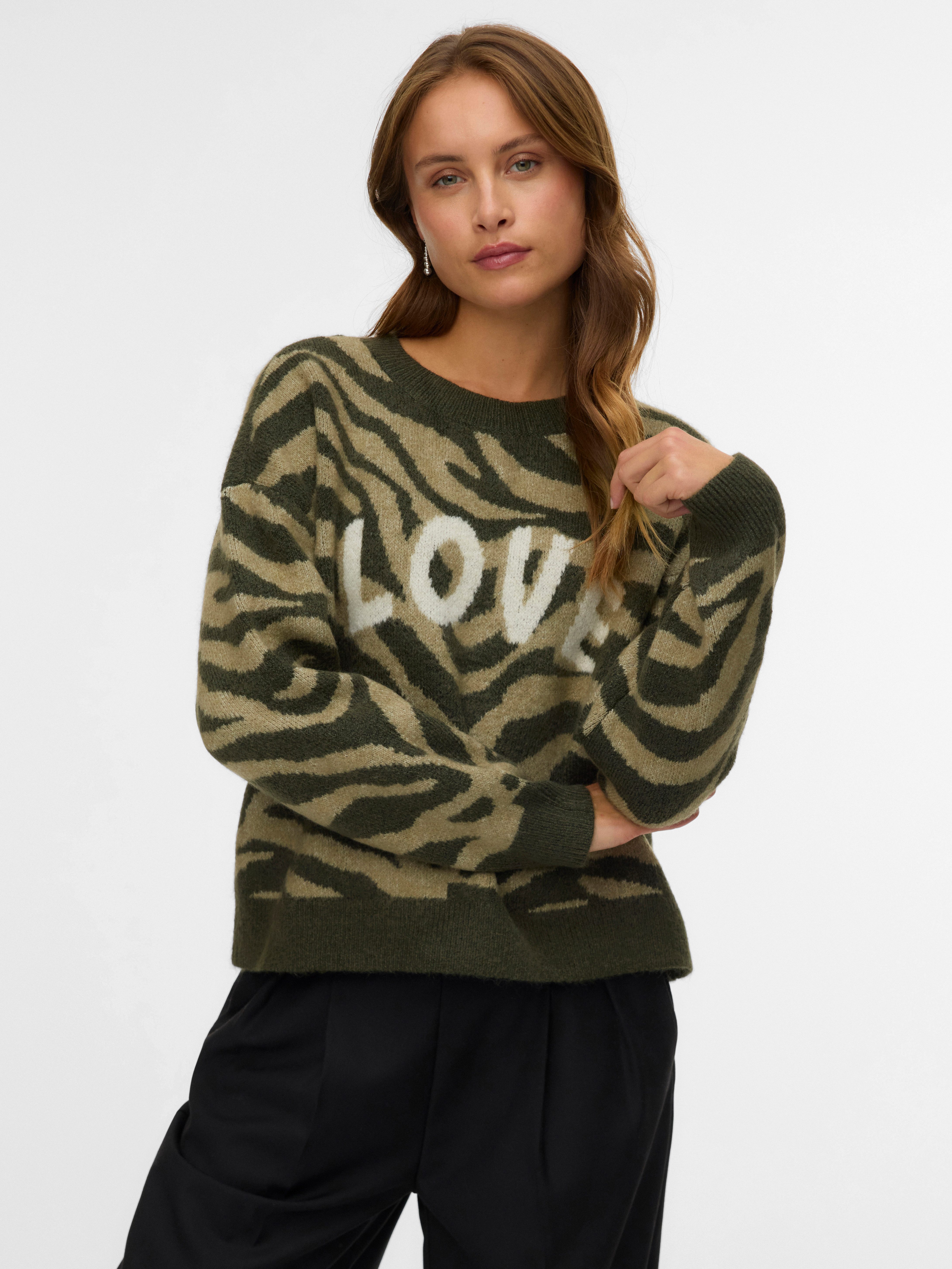 Vero Moda Strickpullover VMNEWKAI LS O-NECK PULLOVER BOO günstig online kaufen