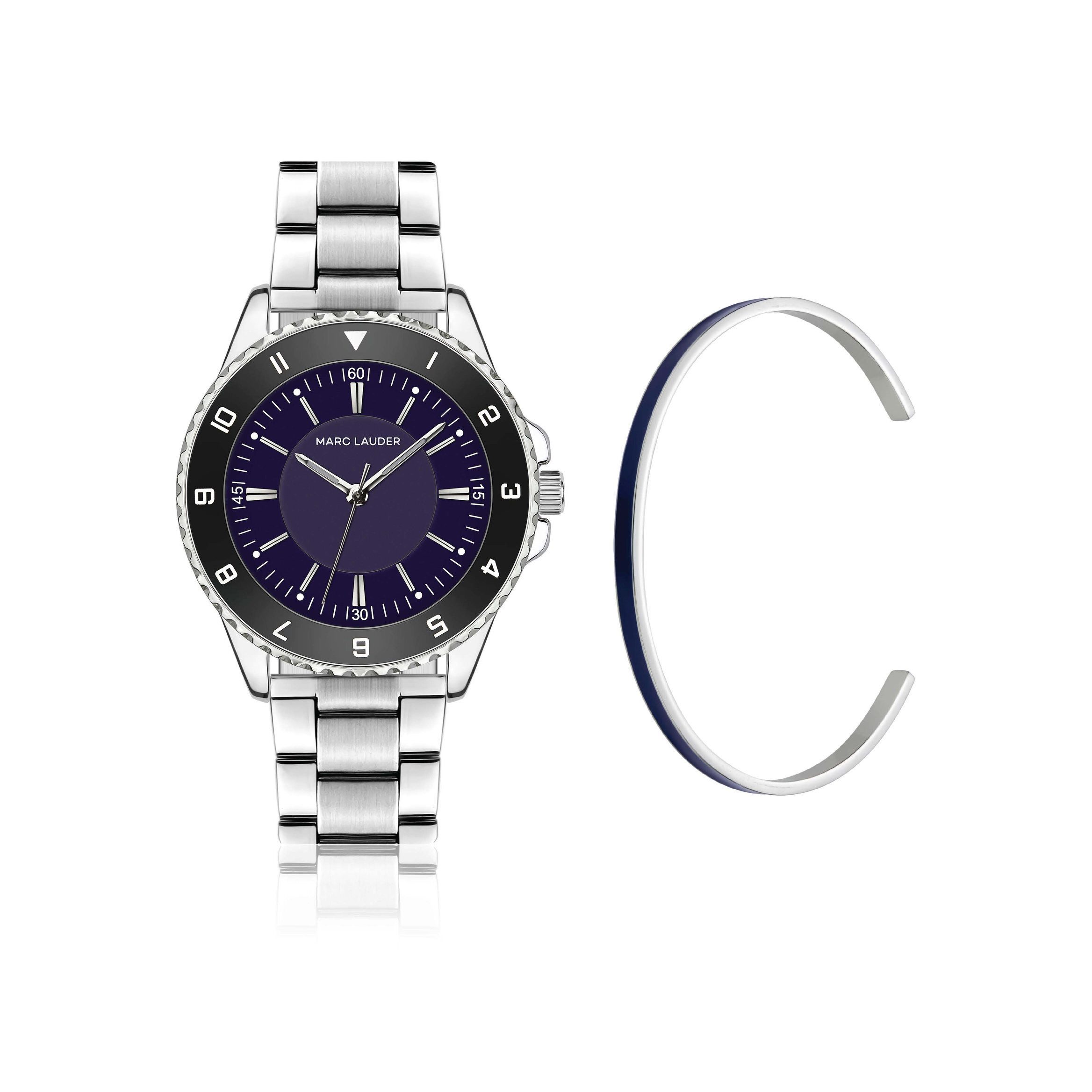 MARC LAUDER Quarzuhr SMF3-1 Bruges Silver Link