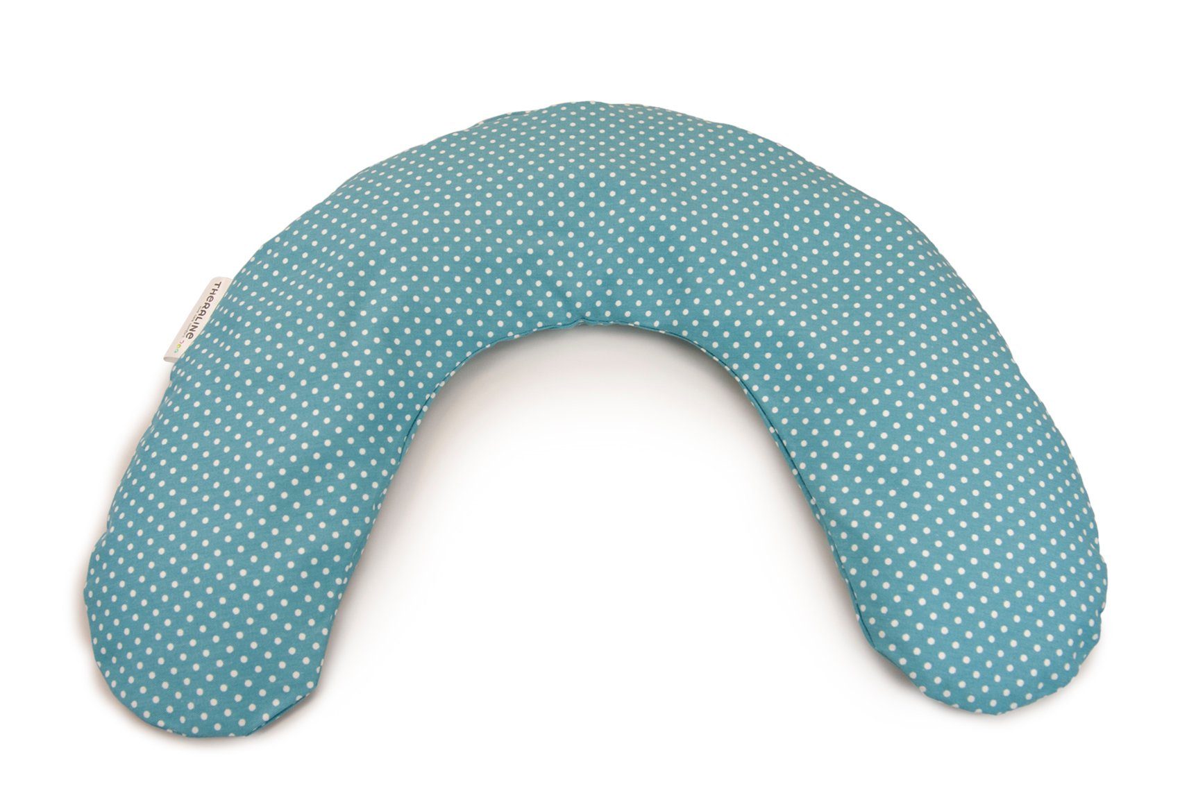 Theraline Stillkissen Frühchenkissen 100 x 15 cm Punkte türkis
