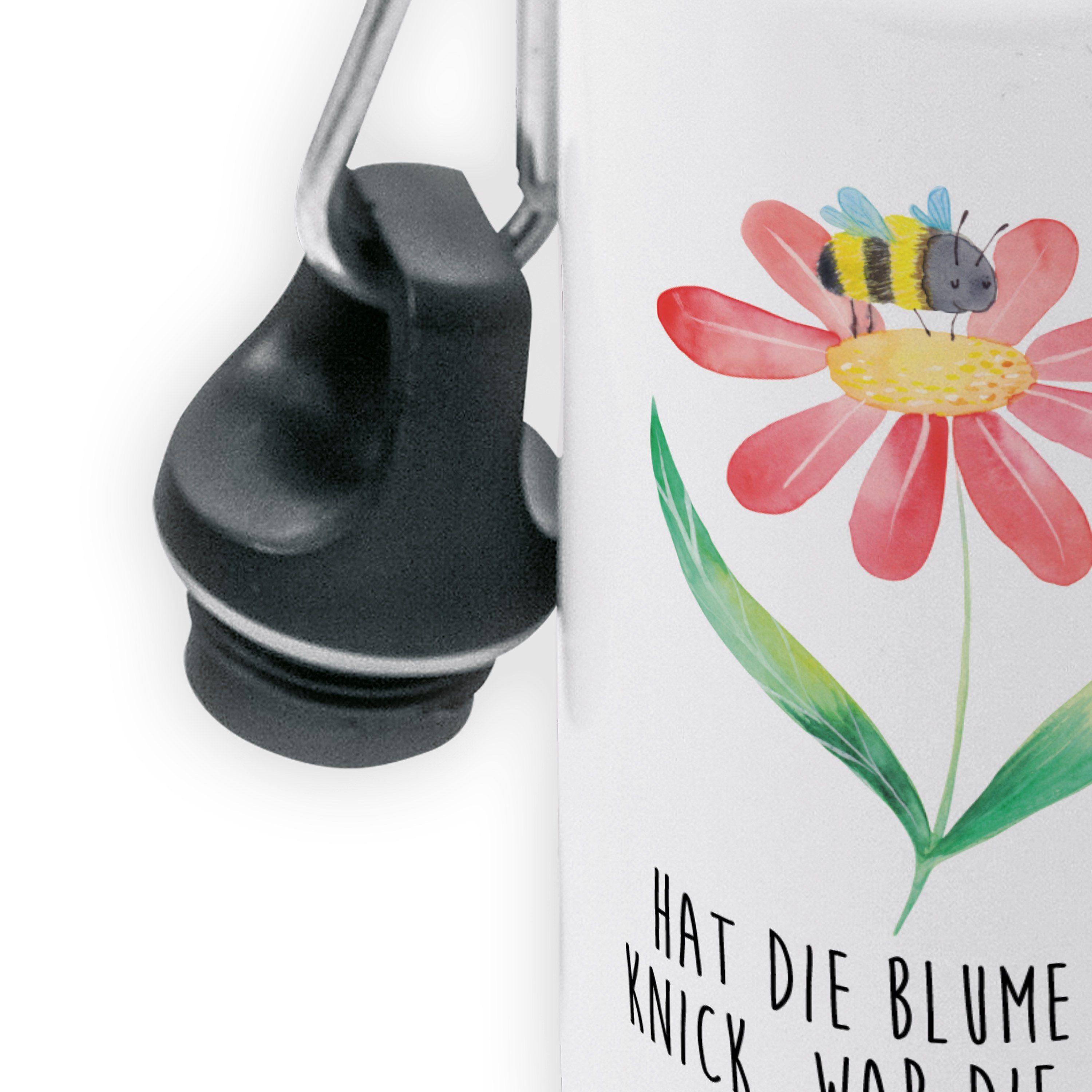 Geschenk, - Blume Mrs. Mr. & Gute Ti Tiermotive, Trinkflasche - Laune, Hummel Panda Flauschig, Weiß