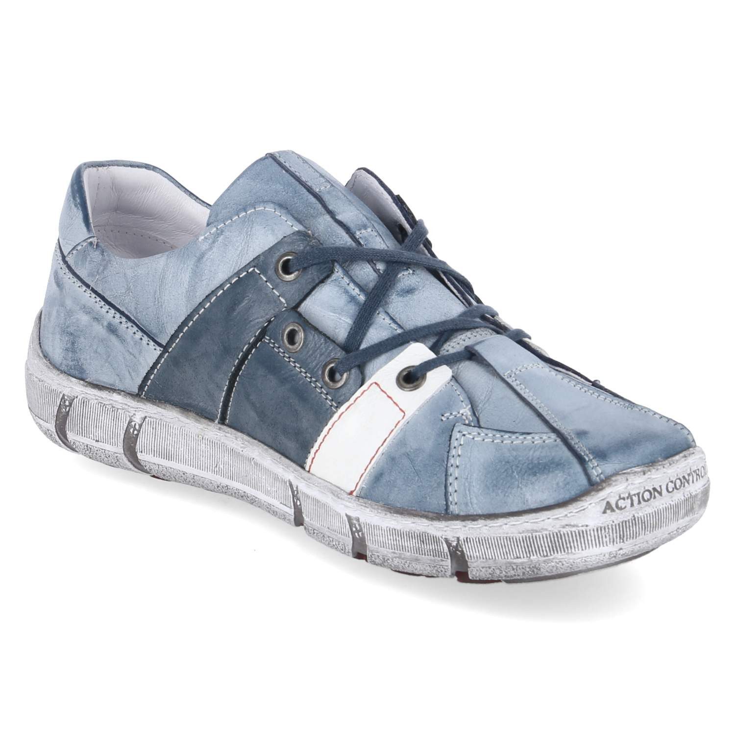 KRISBUT Krisbut Schnürschuhe 5770-3 Herren Glattleder blue Schnürschuh – Bild 5 von 5
