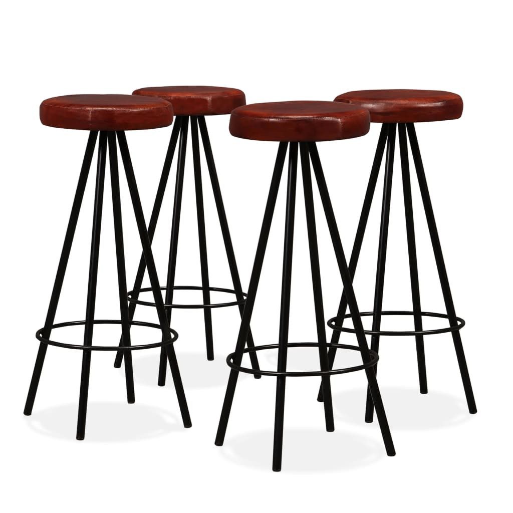 Barhocker Barhocker 4 Stk. Echtleder