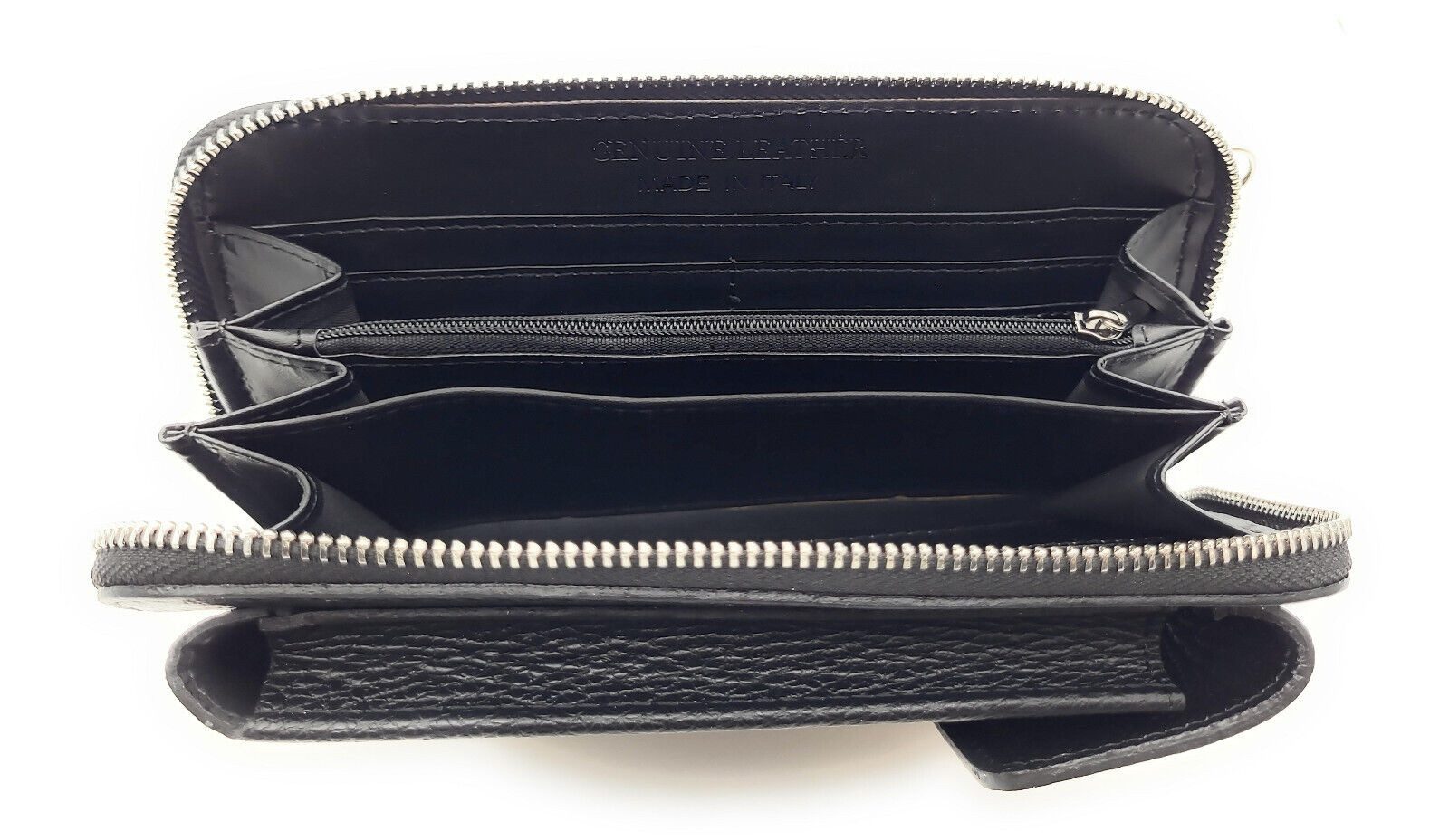 Lemasi Handytasche echt Leder Umhängetasche, Geldbörse made in Italy, Smartphonetasche, mit Kartenfächern, Schultergurt