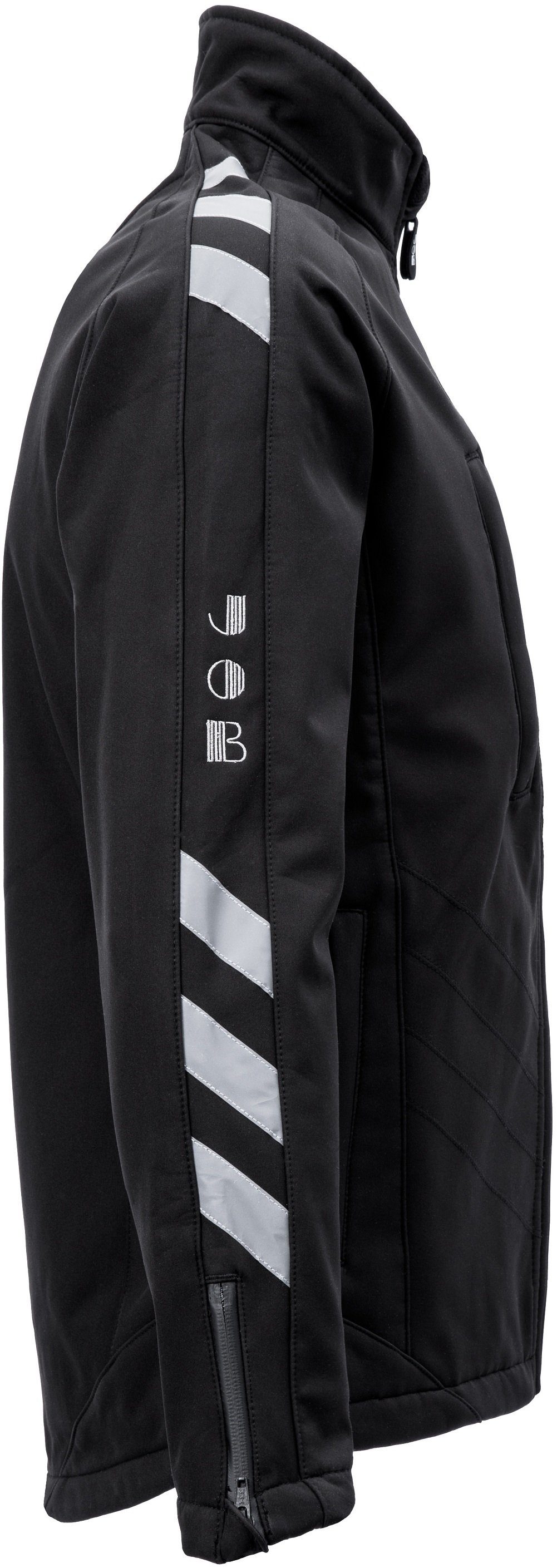 JOB Arbeitsjacke Dachdecker-Sommer-Soft winddicht, Shell Jacke Stretch wasserabweisend, schwarz