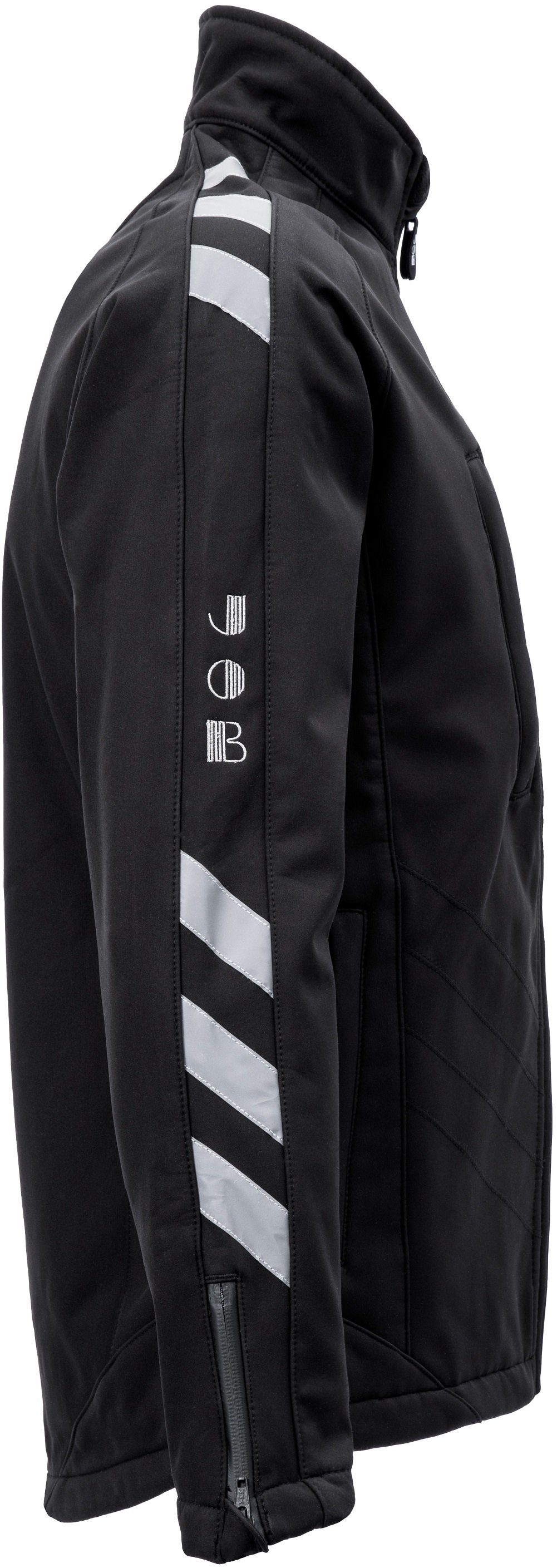 JOB Arbeitsjacke Dachdecker-Sommer-Soft Shell Jacke schwarz winddicht
