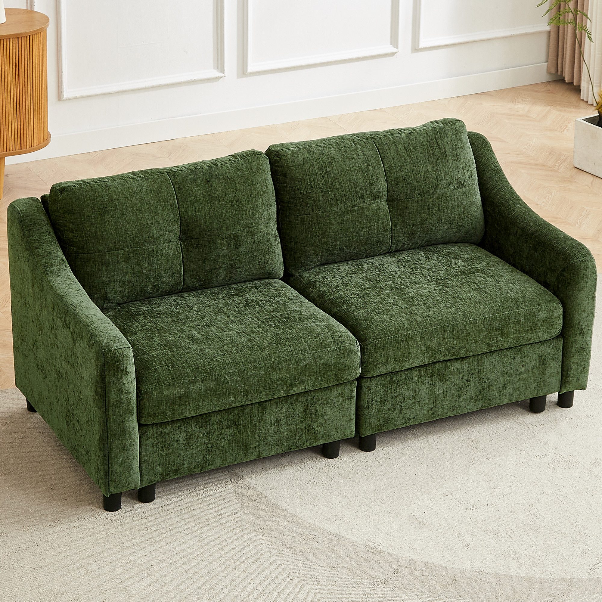 Jiexi Wohnlandschaft Ecksofa Mit Schlaffunktion Kordsofa, L oder U Form Couch