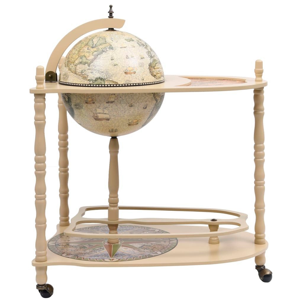 vidaXL Barschrank Globus-Bartisch Eukalyptusholz Grün Freistehend (1-St)