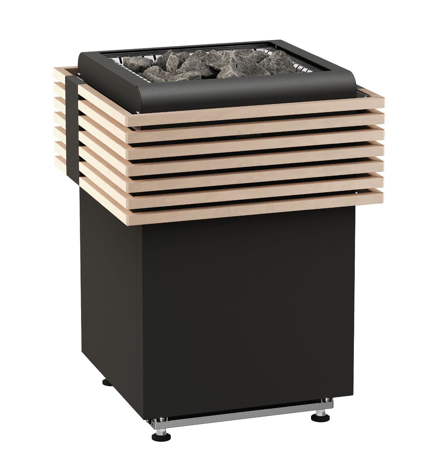 HARVIA Saunaofen Harvia Concept R Emotion Holzreling klein Linde, (Harvia Concept R 9 und 10,5 kW), Holzreling-Set: Edle Ausführung aus Linde