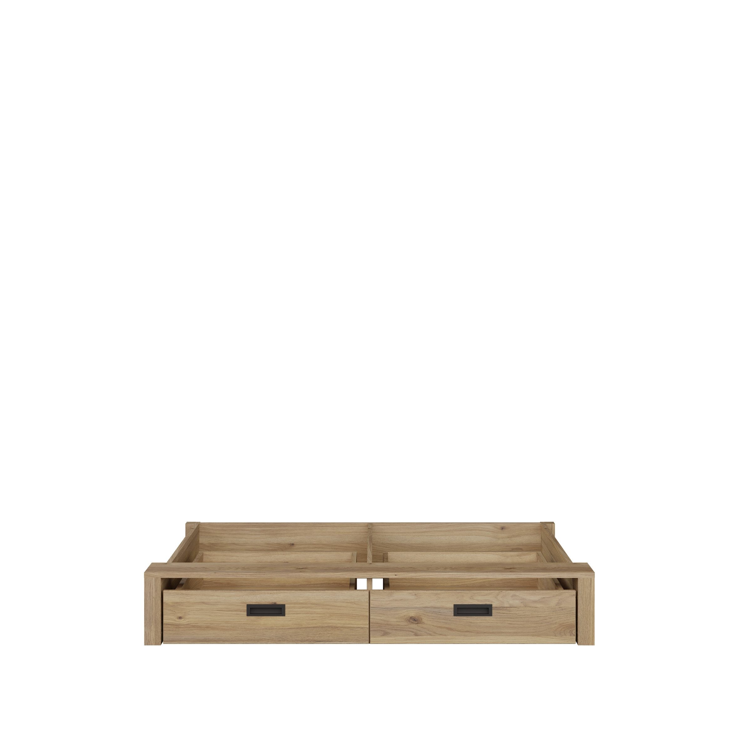 PREISBRECHER Bettschubkasten JYTANA, in Mauvella Eiche Dekor - 128,2x21,2x91,5cm (BxHxT)