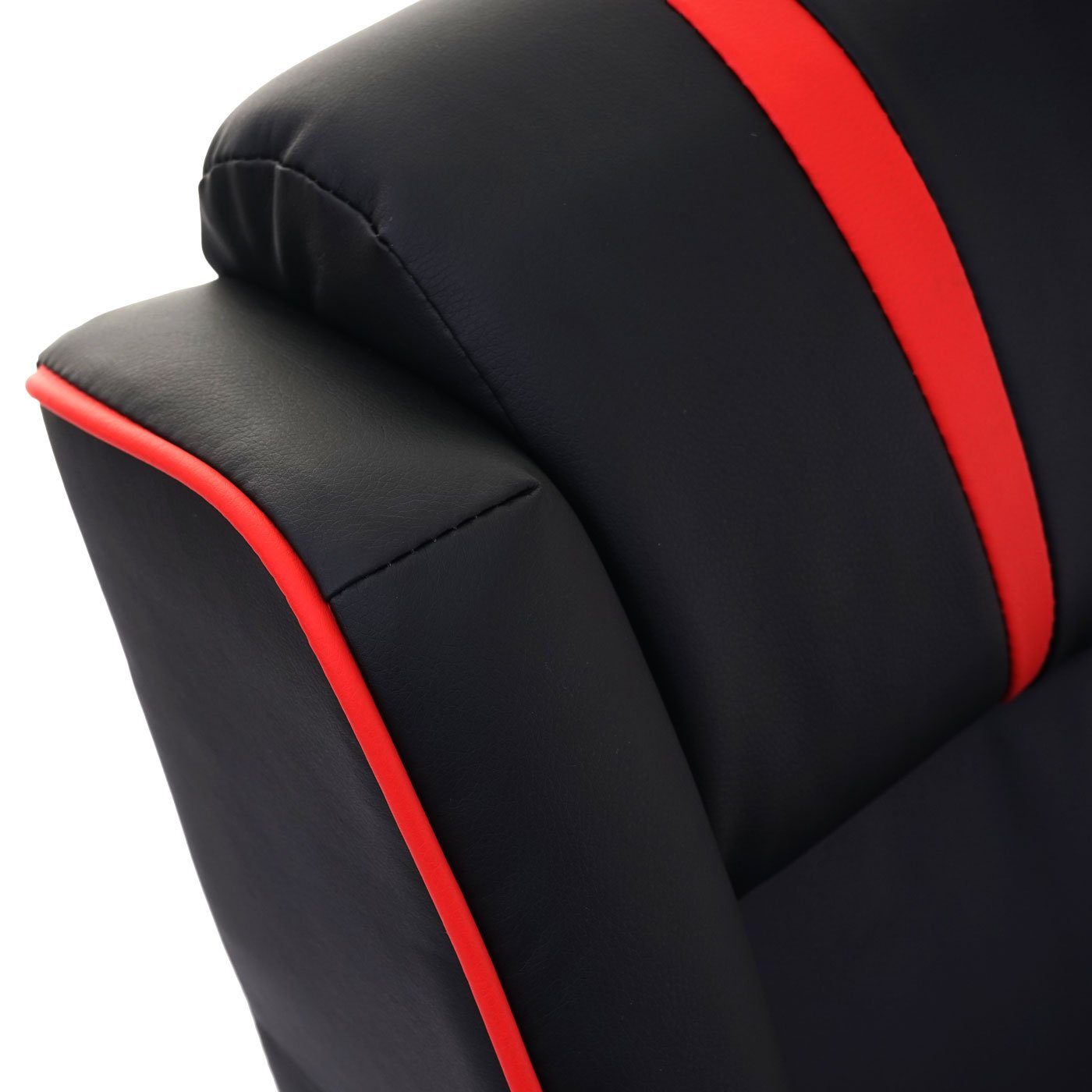 Taschen möglich, inkl. schwarz-rot Verstellung, Liegeposition oder MCW-D68, Relaxsessel Synchrone Sitz- MCW
