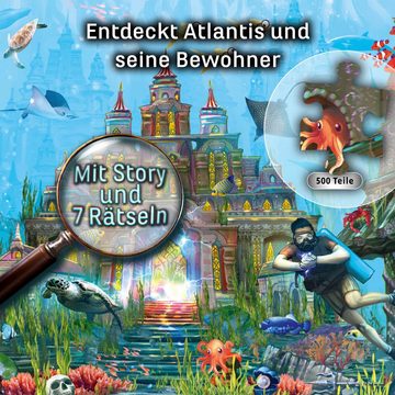 Kosmos Puzzle EXIT, Das Puzzle, Der Schlüssel von Atlantis, 500 Puzzleteile, Made in Germany