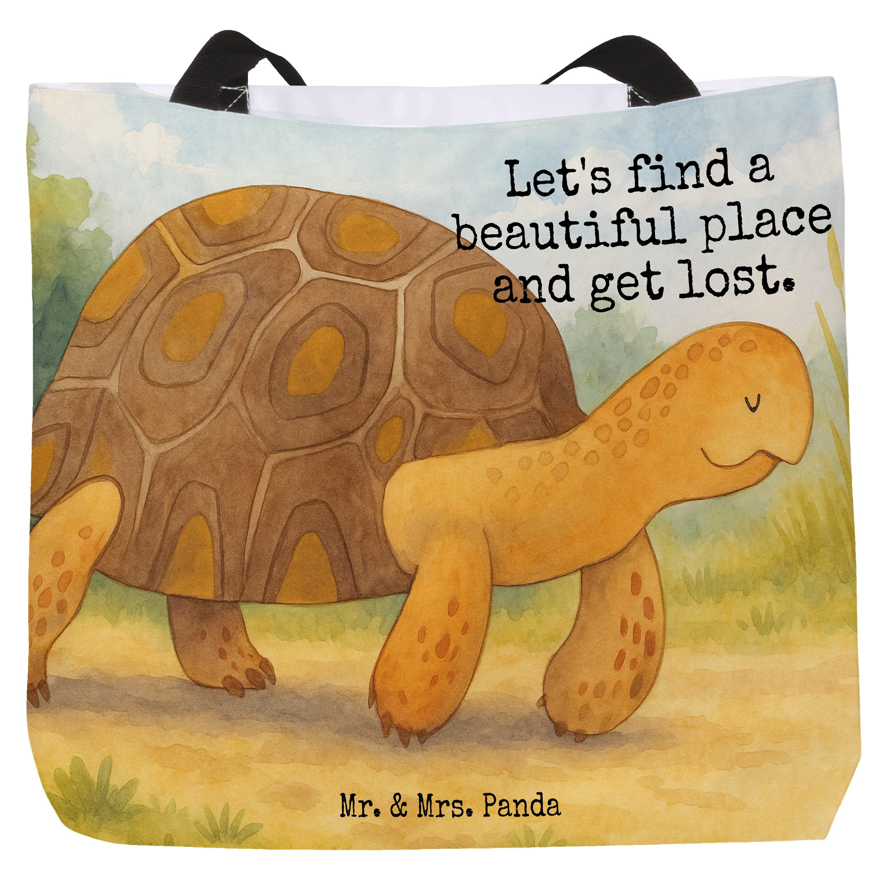 Shopper Schildkröte Marschieren Design, Reisetasche, Weiß, Strandtasche, Schi