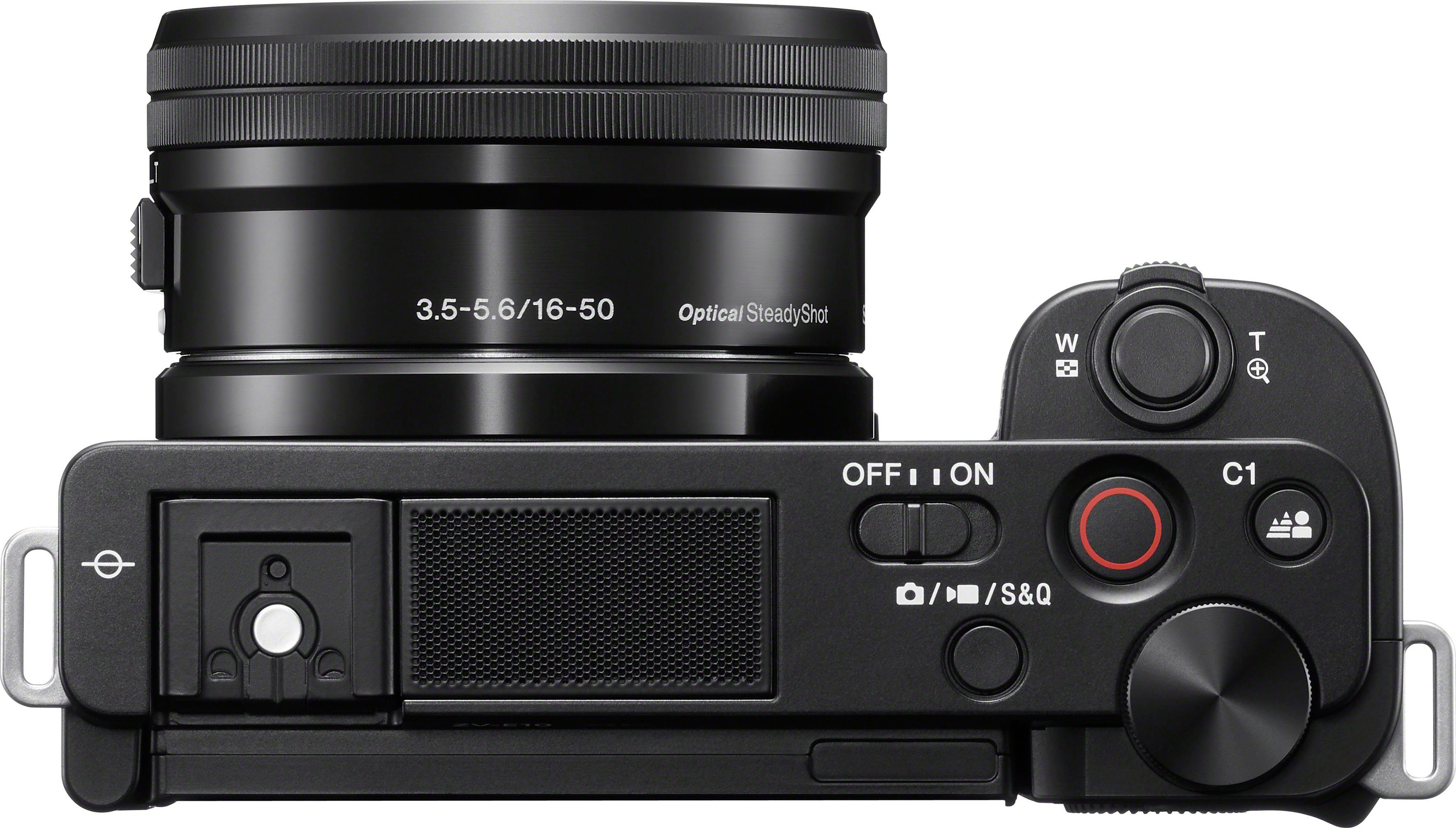 Sony ZV-E10L MP, mm 5.6 inkl. WLAN 50 PZ Vlog-Kamera Display Systemkamera SEL16-50 mit - (E (SELP1650), F3.5 Bluetooth, - schwenkbarem OSS Objektiv) 16 (WiFi), 24,2