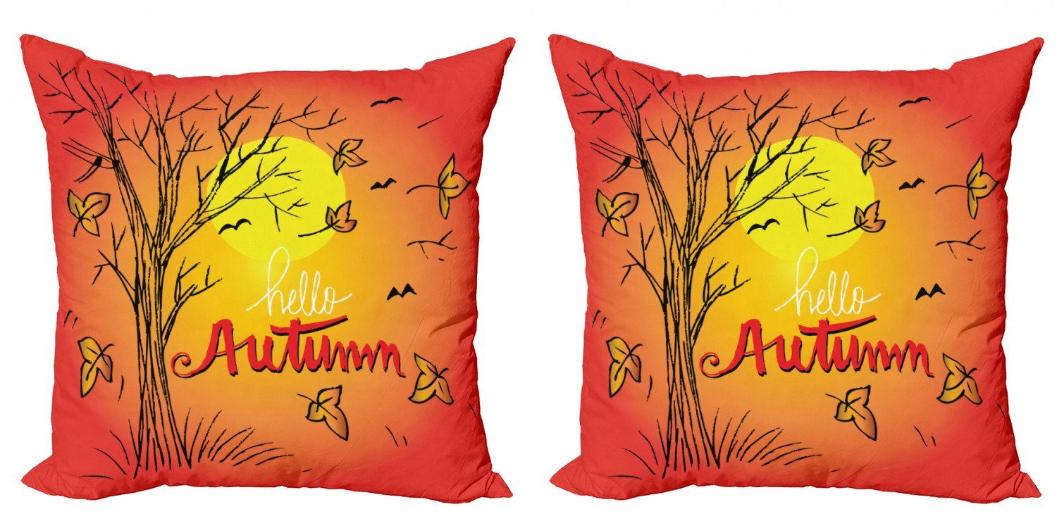 Doppelseitiger Stück), Saisonalität Kissenbezüge Abakuhaus Modern Herbst Digitaldruck, (2 Warm Accent