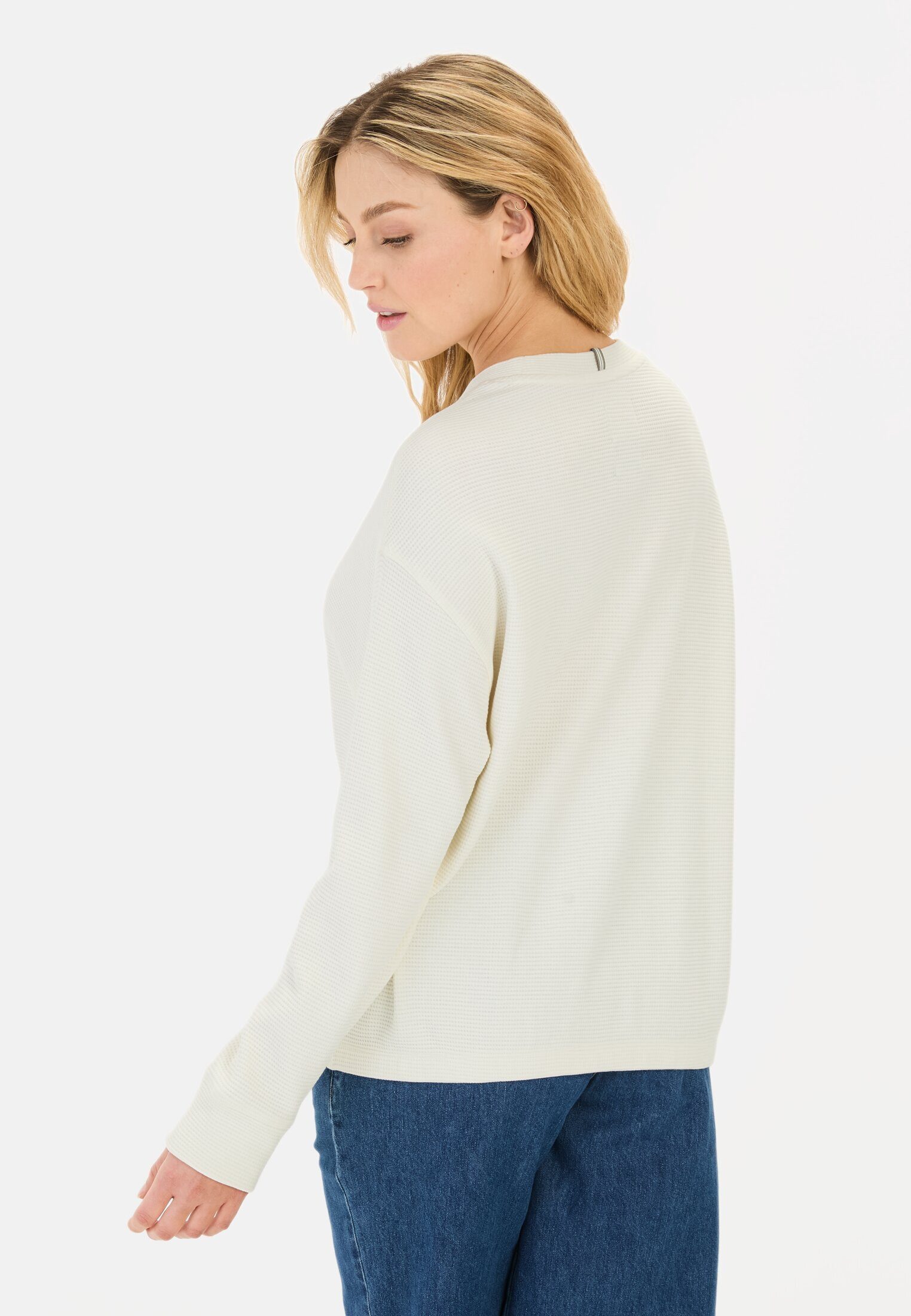 camel active Sweatshirt aus reiner Baumwolle Langarm Rundhals günstig online kaufen