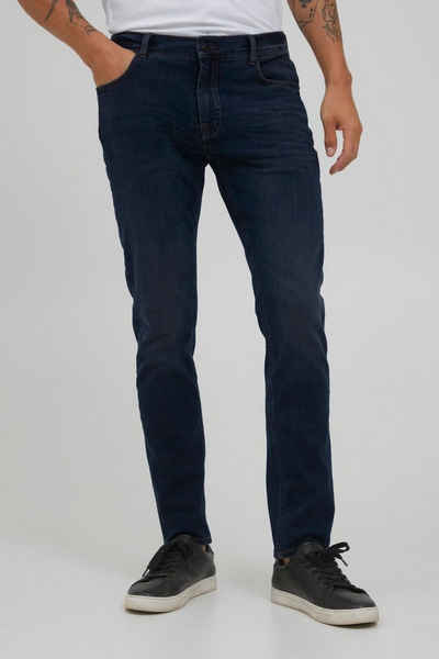 !Solid Slim-fit-Jeans Slim Fit Denim Jeans Stoned Washed Trousers SDTOMY (1-tlg) 4134 in Dunkelblau