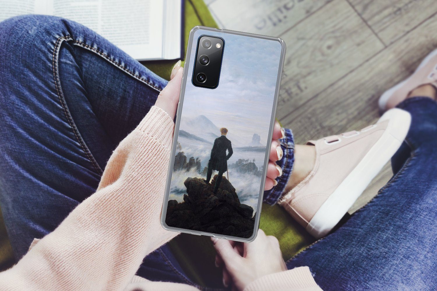 MuchoWow Handyhülle für Samsung Galaxy S20 FE Der Wanderer über dem Nebelmeer - Caspar Dav, Phone Case, Silikon, Schutzhülle Dünn