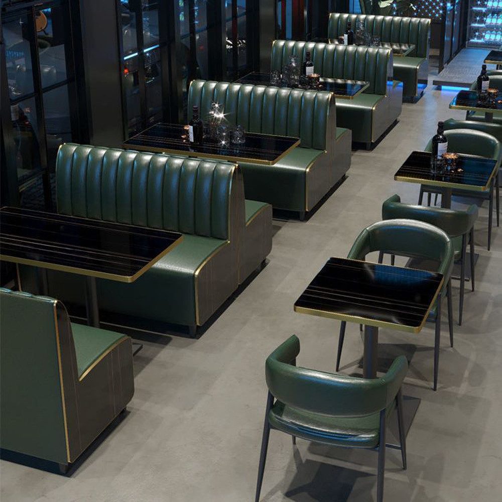 Muxing 2-Sitzer Gastronomie Sitzbank 2 Sitzer gepolstert – Gastro Bank Diner Sofa, 1 Teile, für Restaurant, Café & Bar