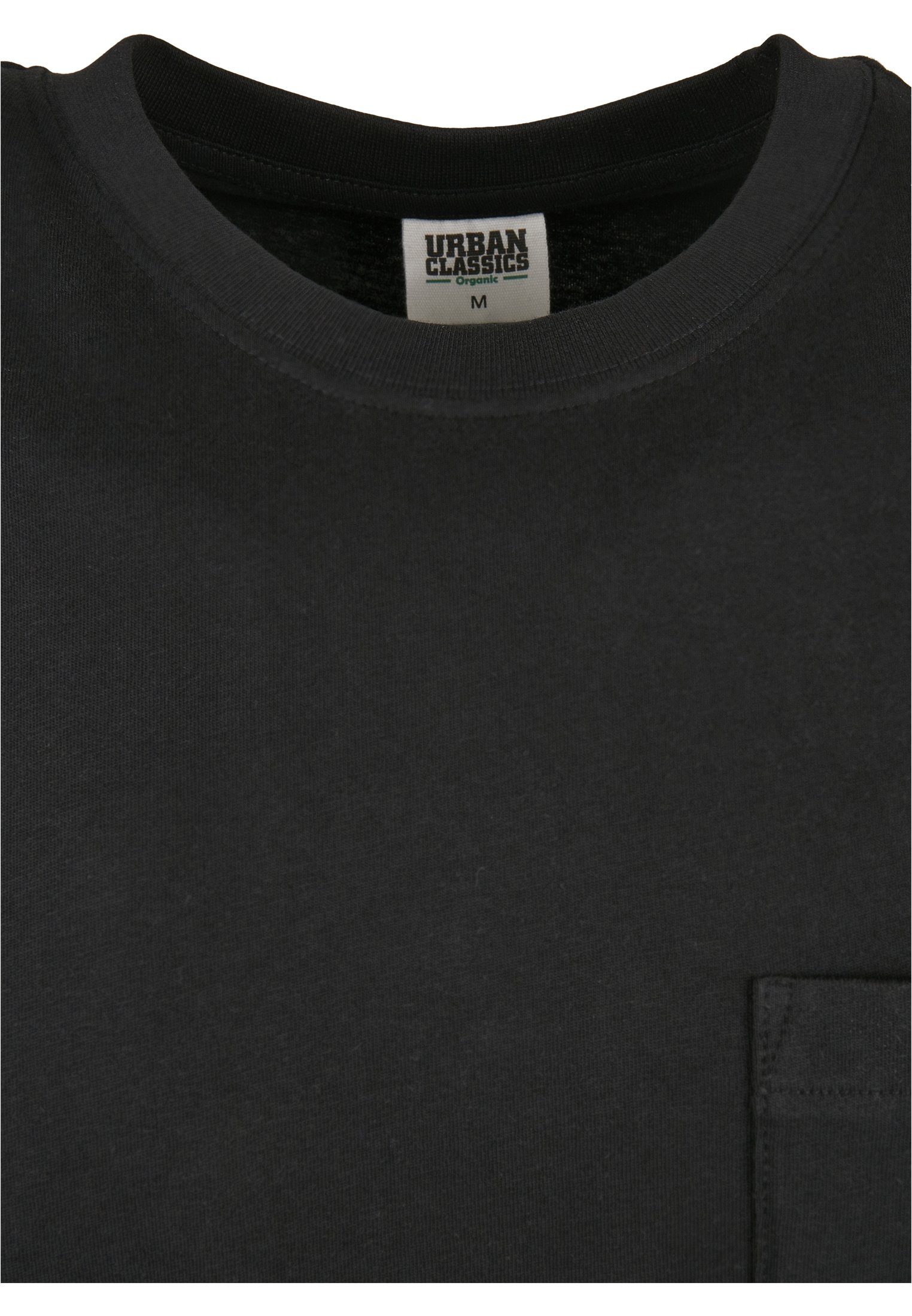 (1-tlg) T-Shirt Organic Tee CLASSICS Herren Pocket black URBAN Basic Cotton