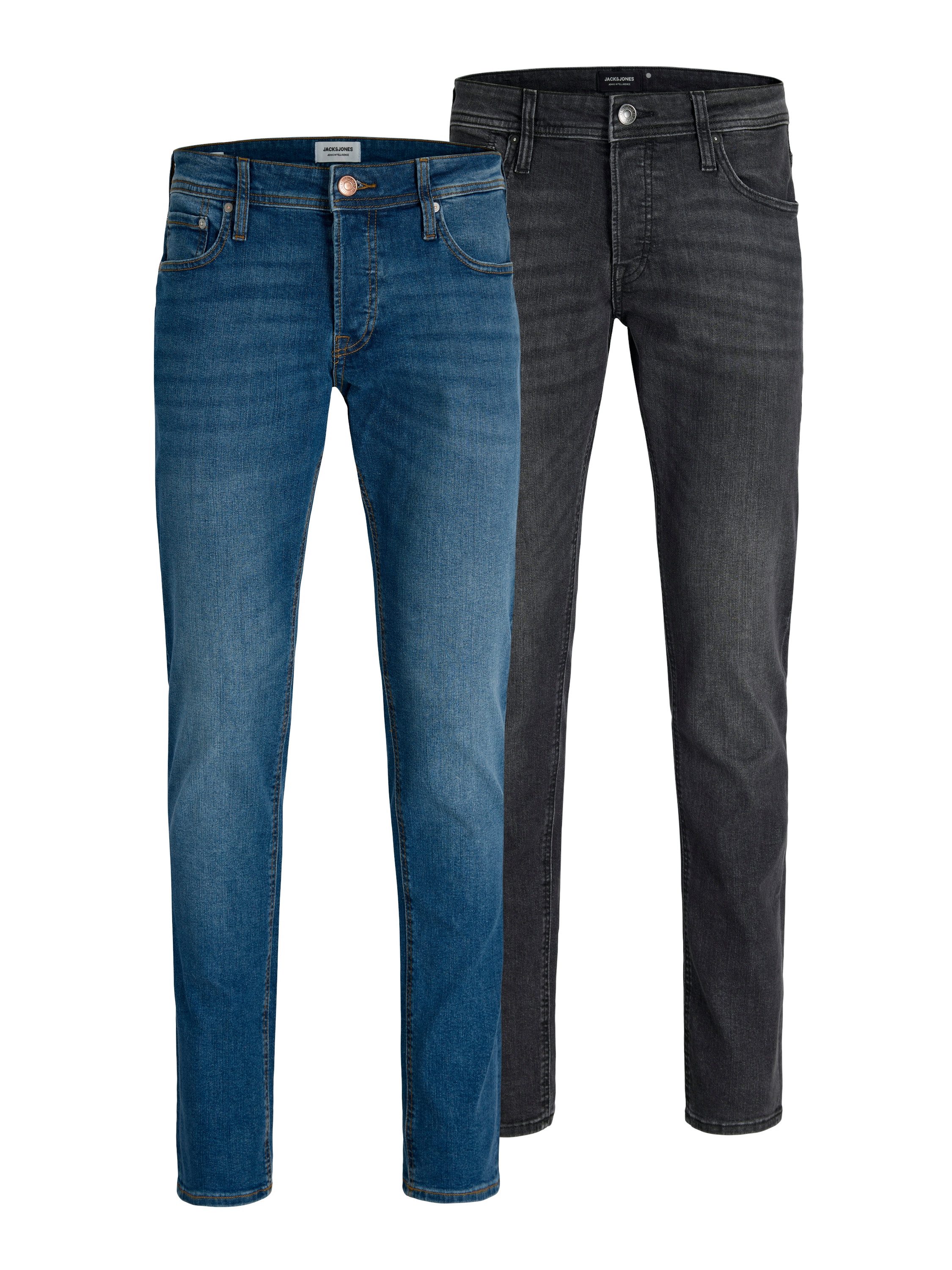 Jack & Jones Slim-fit-Jeans JJIGLENN JJORIGINAL SQ 270/223 2 PK MP (Packung, 2-tlg)