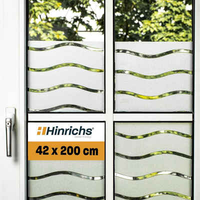 Fensterfolie »Fensterfolie in Wellenform«, Hinrichs, blickdicht, Selbsthaftend 42x200cm