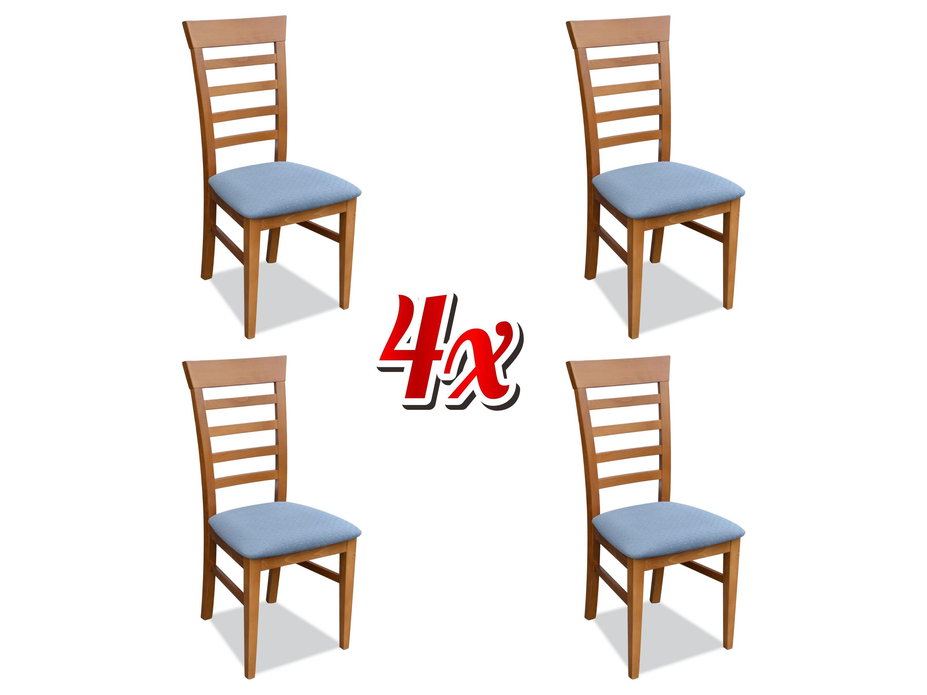 JVmoebel Stuhl, 4x Stühle Möbel Neu Luxus Design Elegantes Stuhlset Gruppe Polsterung Textil