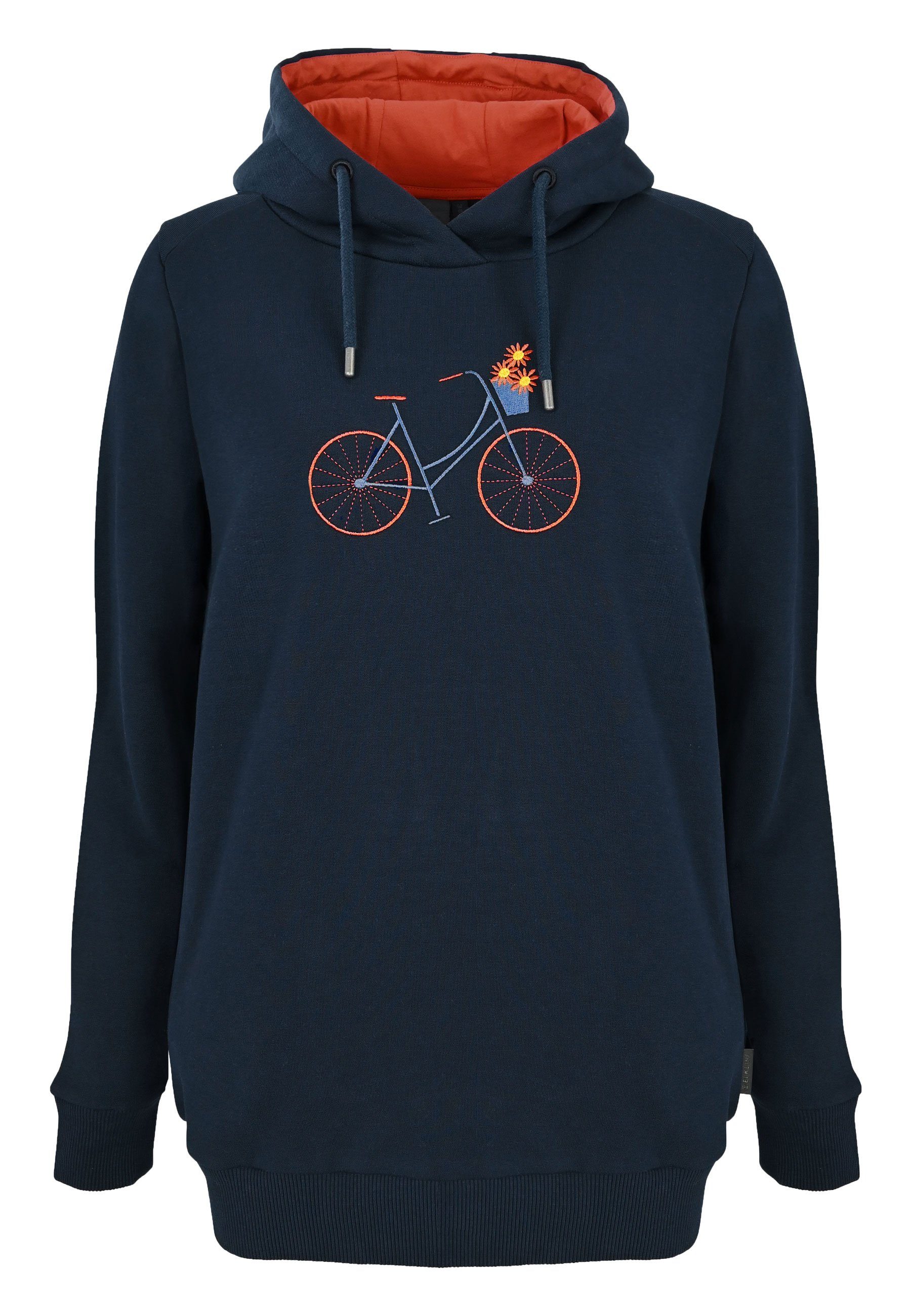 Elkline Hoodie Frieda Fahrrad Bike Print Kapuzenpullover