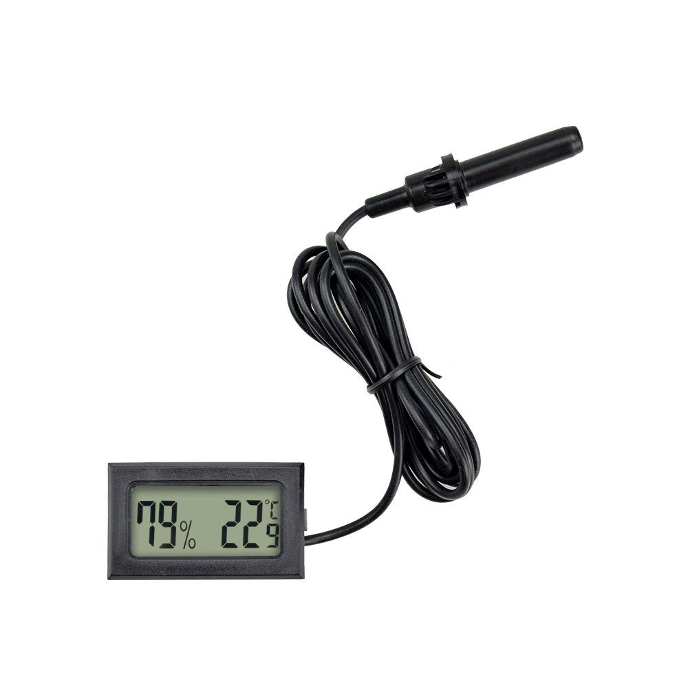 ZAXSD Raumthermometer Digital LCD Thermometer Temperatur Monitor mit Externem, 4-tlg., Sensor für Kühlschrank Gefrierschrank Kühlschrank Aquarium