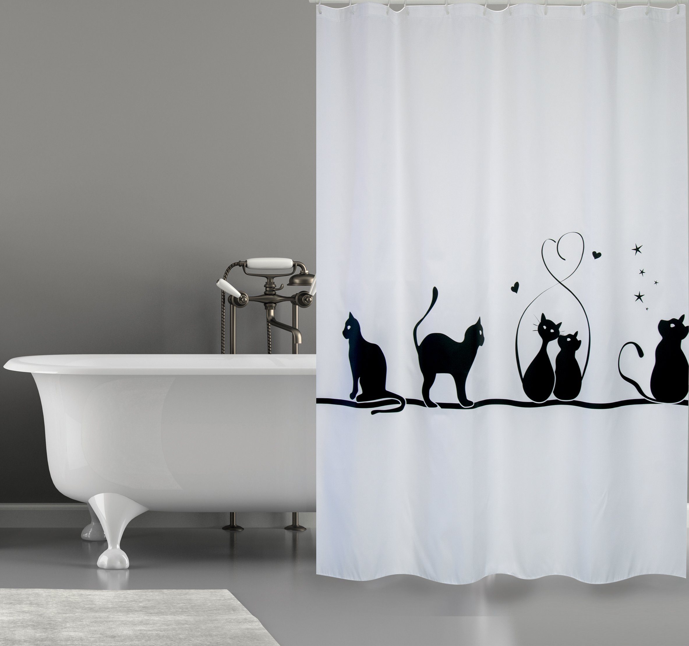 MSV Duschvorhang CAT Breite 180 cm, günstig online kaufen
