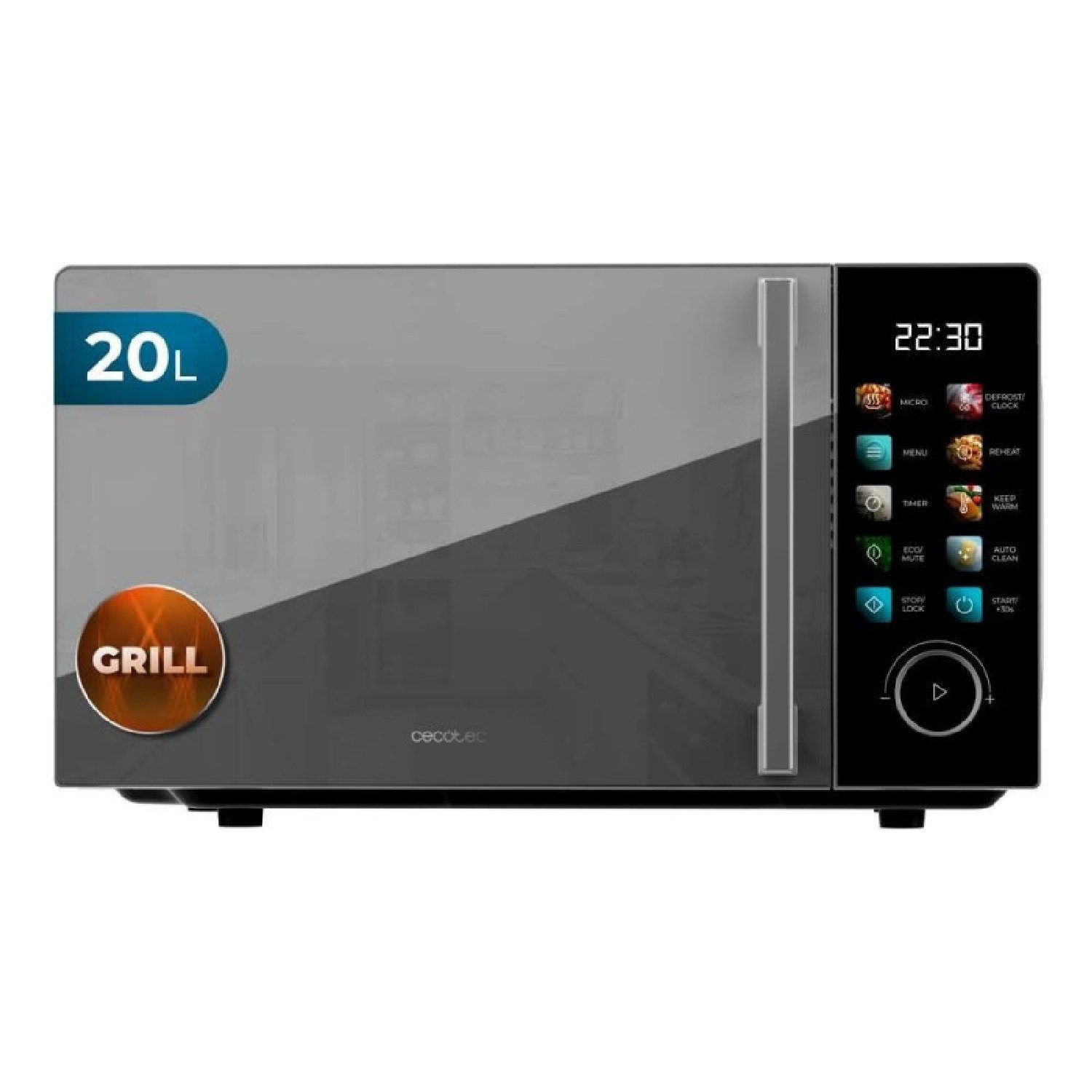 Cecotec Mikrowelle, Proclean 6130 Black with colorful screen