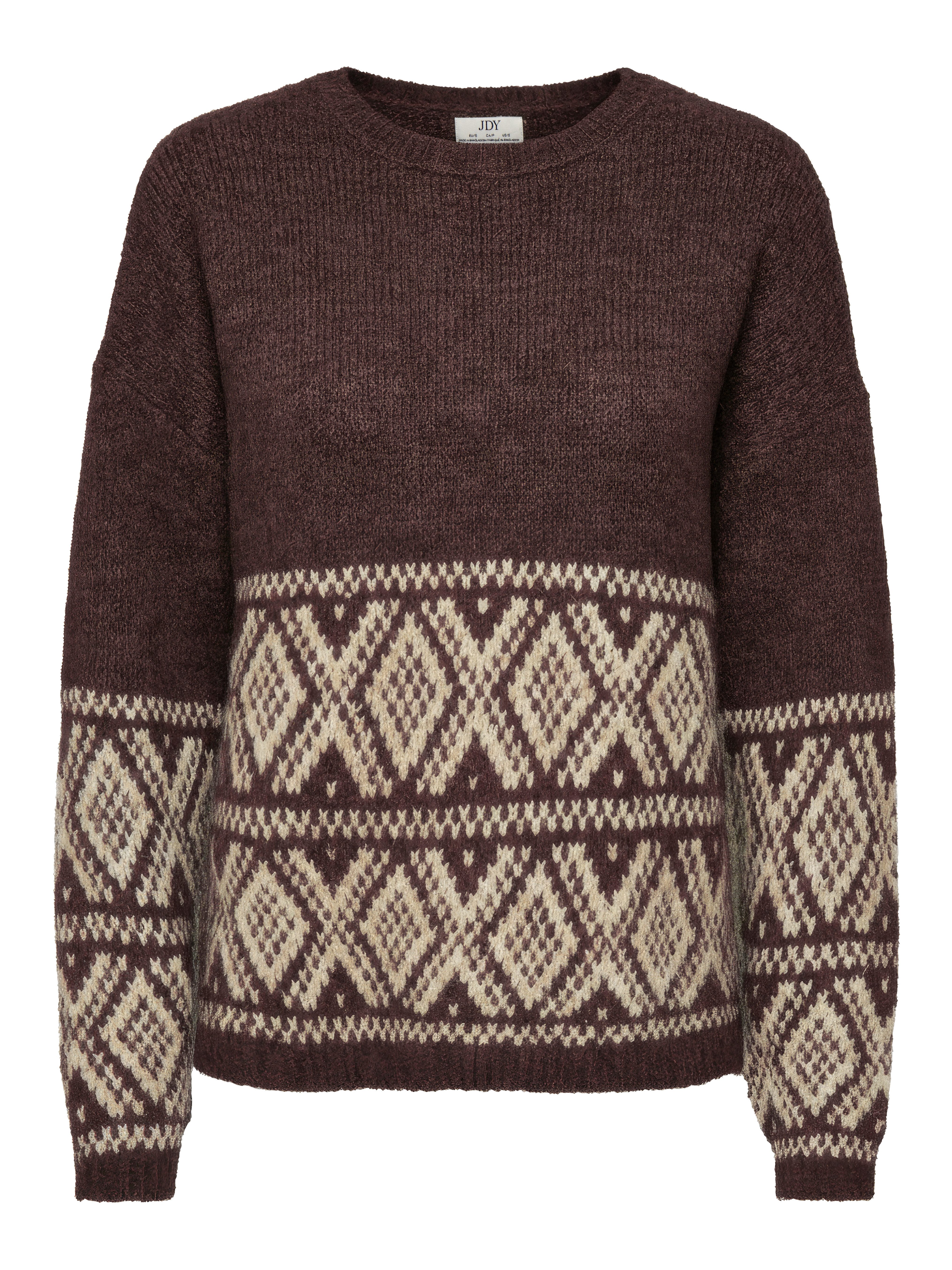 JDY Strickpullover JDYDINA L/S ON FAROE ISLAND PULLOVE KNT Materialmix