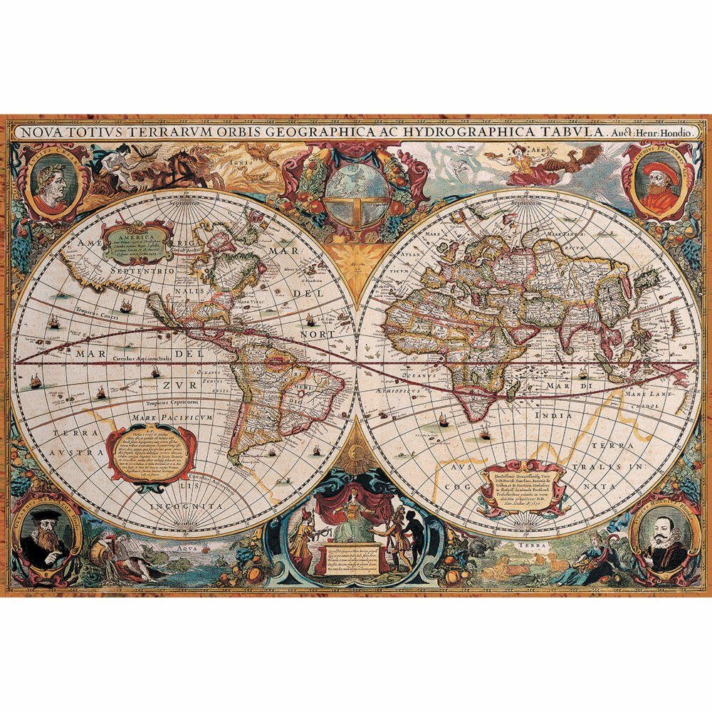 EUROGRAPHICS Weltkarte, Antike Puzzleteile Puzzle 2000