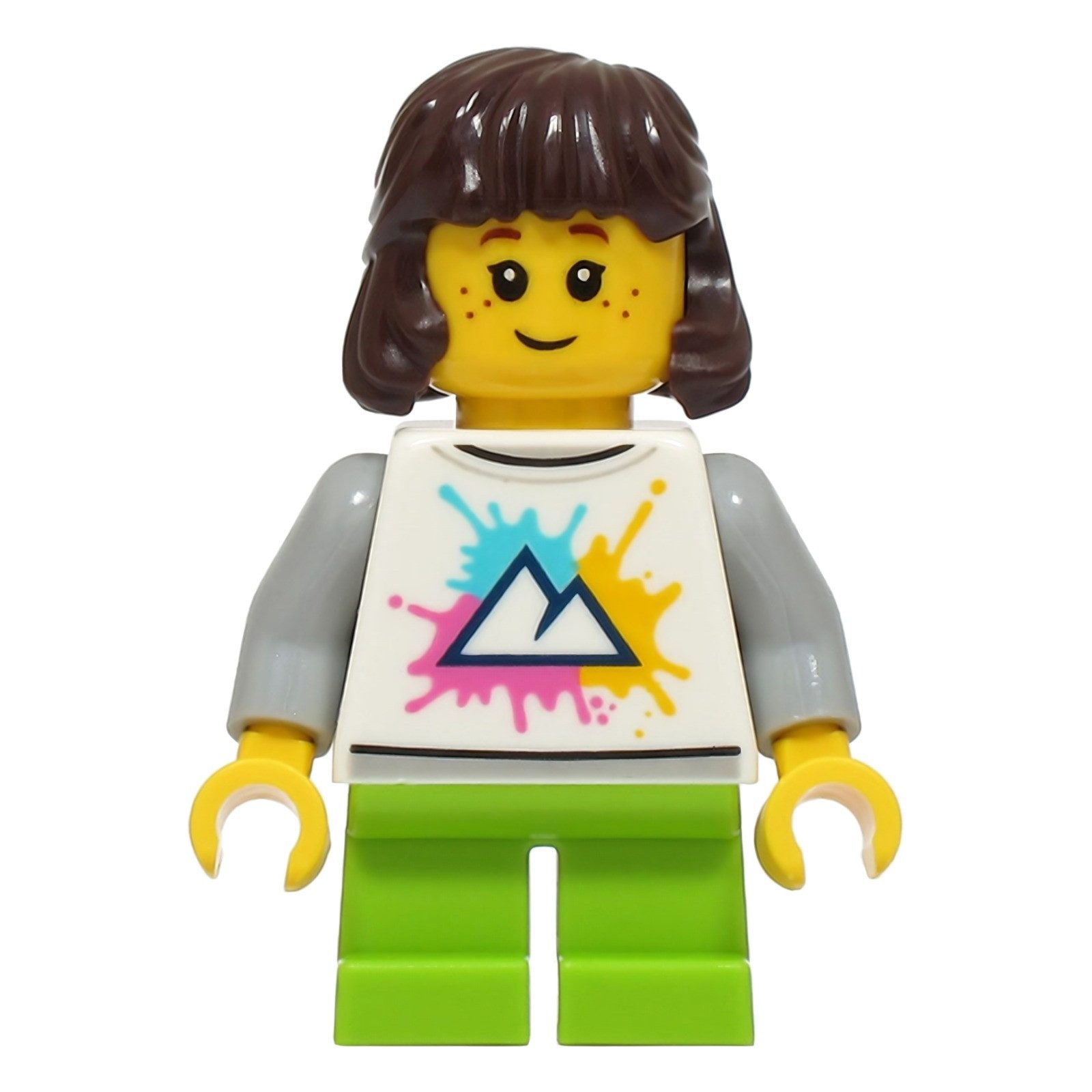 LEGO® LEGO Minifigur Child - Girl, White Shirt with Mountains Logo (cty1927) Spielbausteine