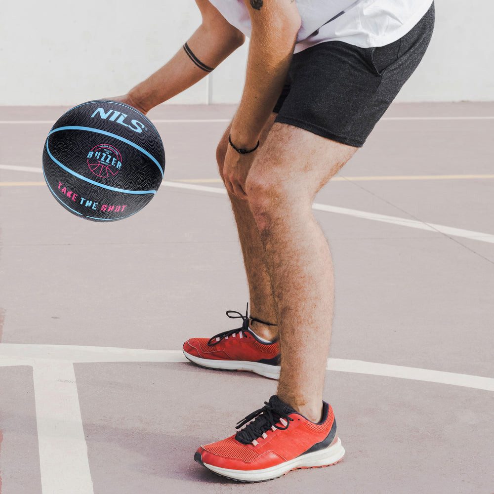 Nils Basketball Streetball Spielball Trainingsball (Spar-Set, 1-St., 75 cm Umfang, griffig), Größe 7, Indoor & Outdoor, griffiges Gummi