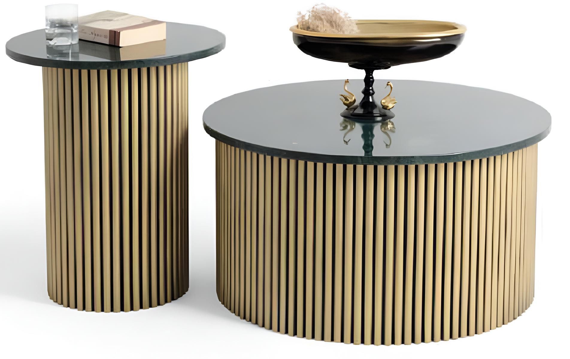 JVmoebel Couchtisch Moderner Luxuriöser Designer Couchtisch Beistelltisch Set, Made in Europa