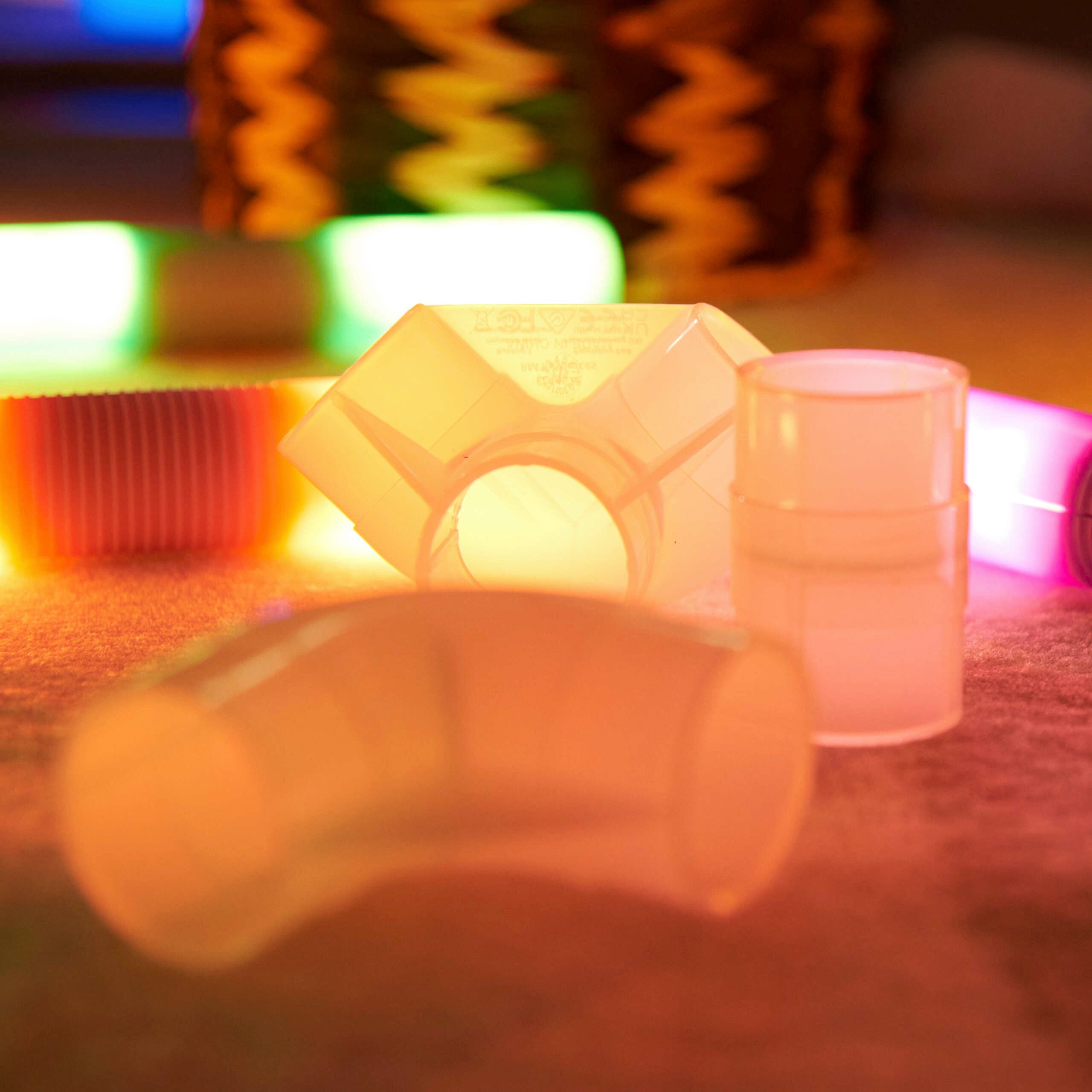 tts Lernspielzeug Farb-Licht-Stäbe-Steckverbinder – Zubehör-Set für Lichtstäbe
