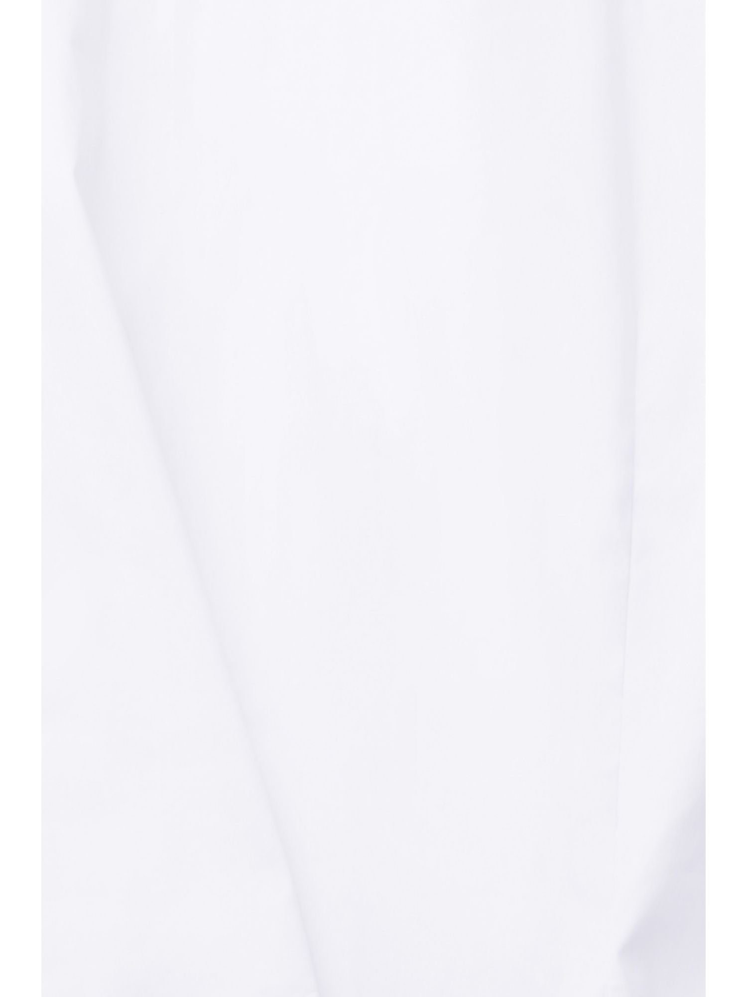 Collection Esprit Hemdbluse Langarmbluse WHITE aus Popeline