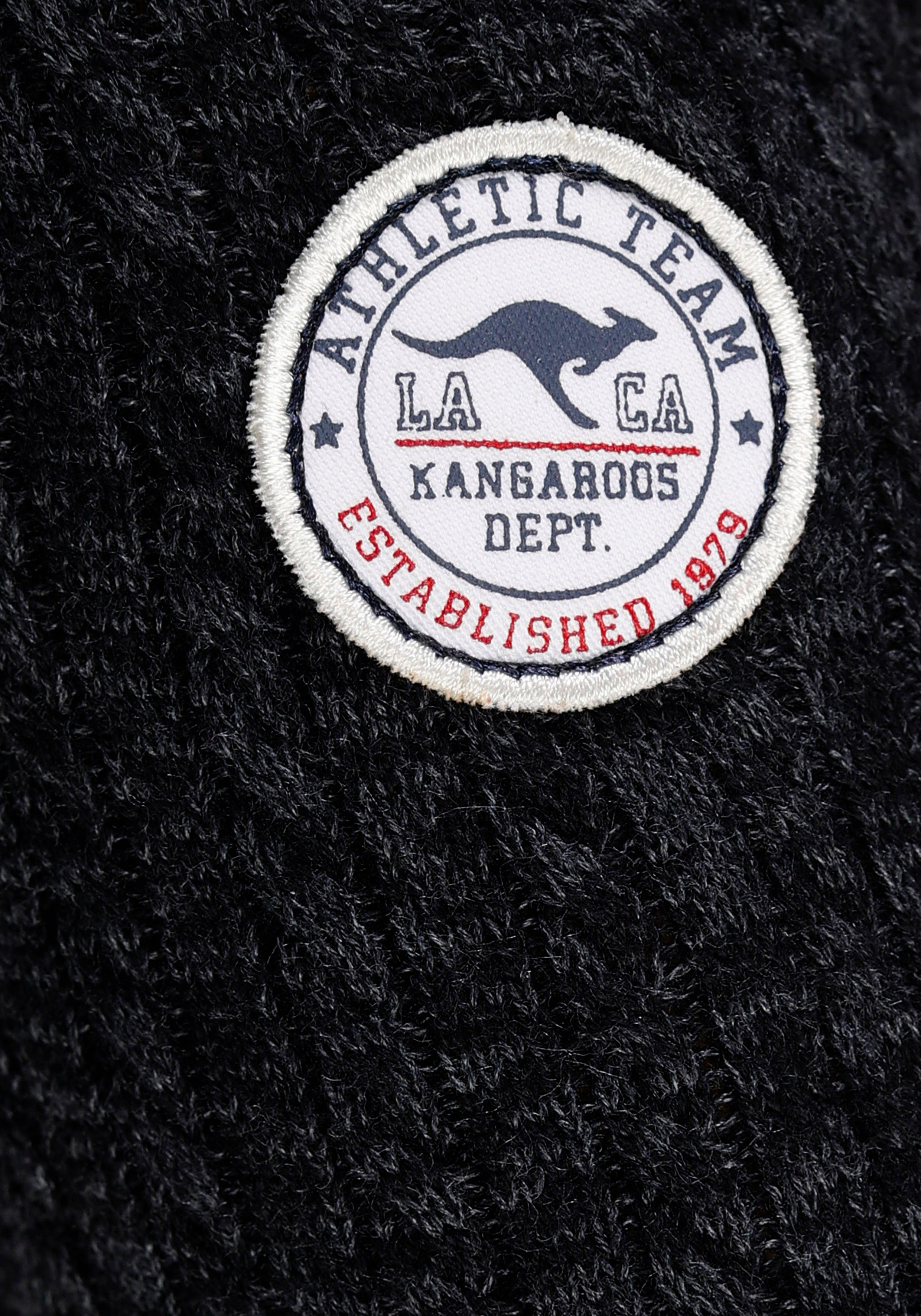 KangaROOS Strickkleid mit Kapuze und Kordelzug, aus Feinstrick