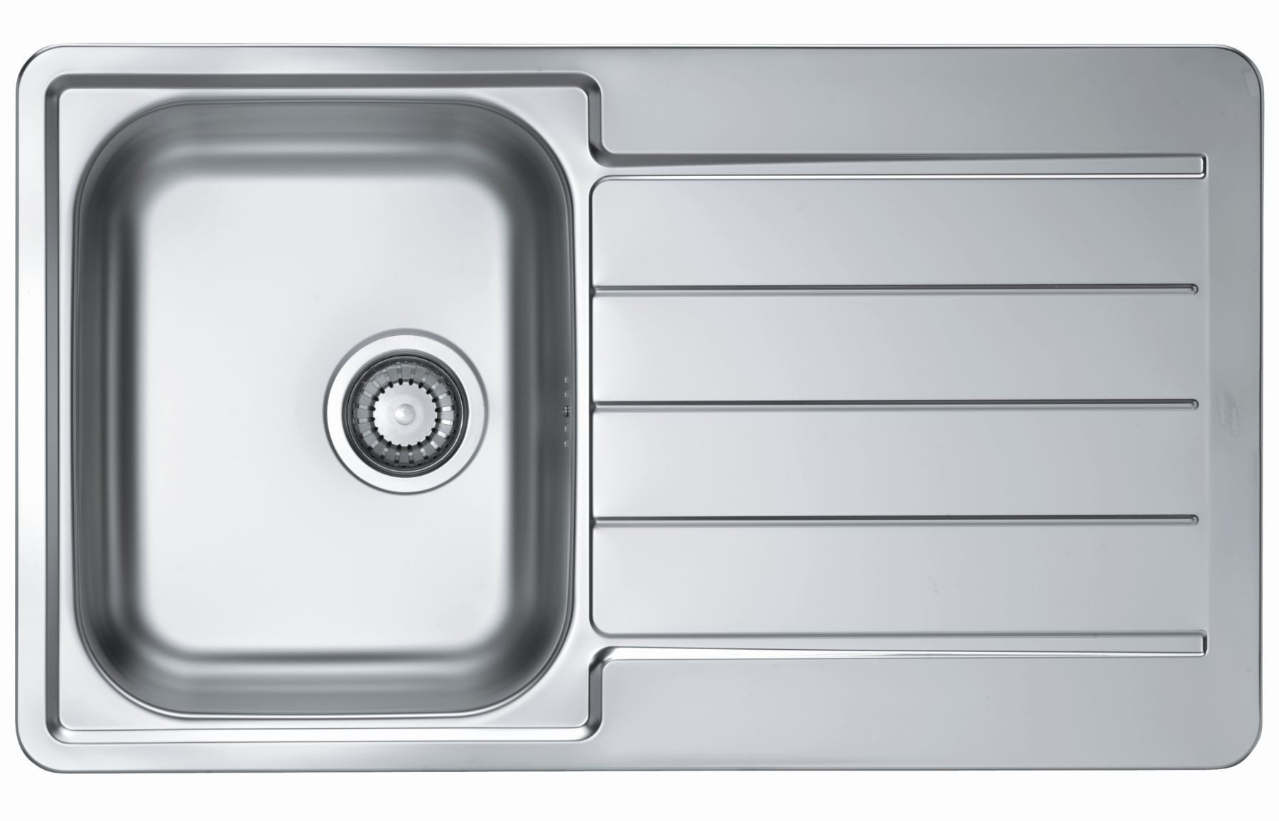 Alveus Küchenspüle Küchenspüle 86x50cm Edelstahl Einbauspüle Line 20 Schrank ab 45 cm, Rechteckig, 50/86 cm, (1 St)