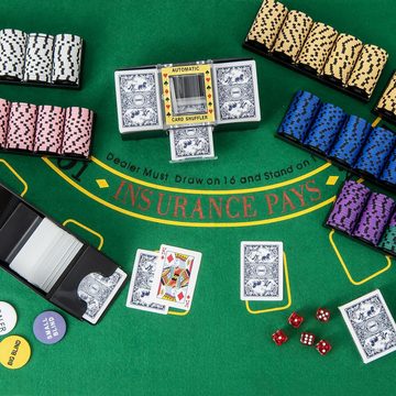KOMFOTTEU Spiel, 600 Stück Pokerset, Pokerkoffer