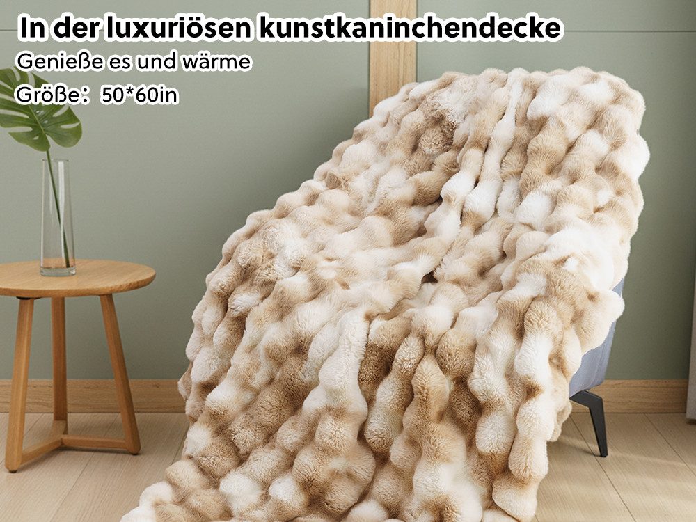 Wohndecke Kunstfell-Decke, Premium Kuscheldecke weich beidseitig, ORHOPUI, günstig online kaufen