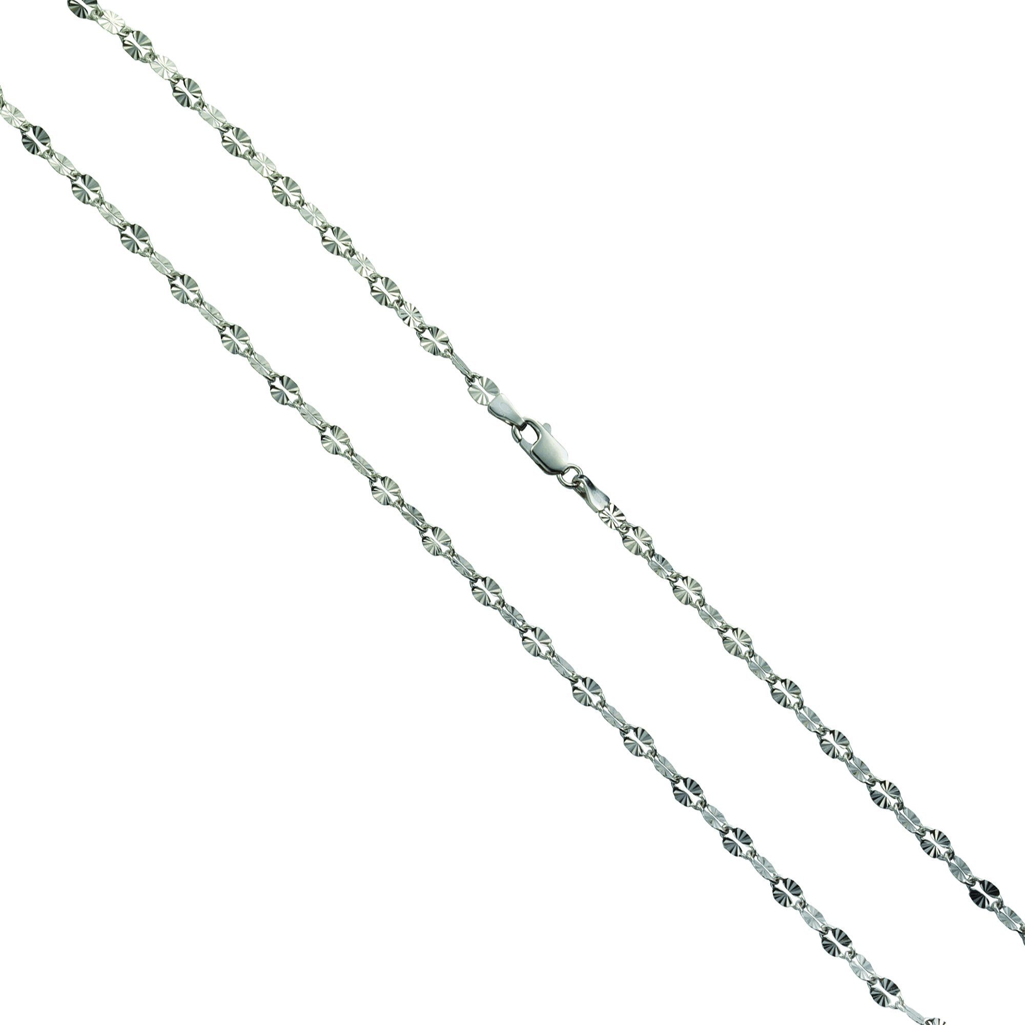 Vivance Plättchen 925-/ rhodiniert ovale Silber Collierkettchen