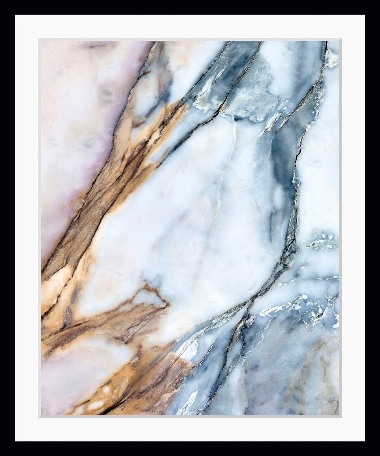 queence Bild Hollywood, Abstrakt, Figuren, Gemälde, Kunst, Marmor (1 St), HD Premium Poster-Druck inkl. Holzrahmen